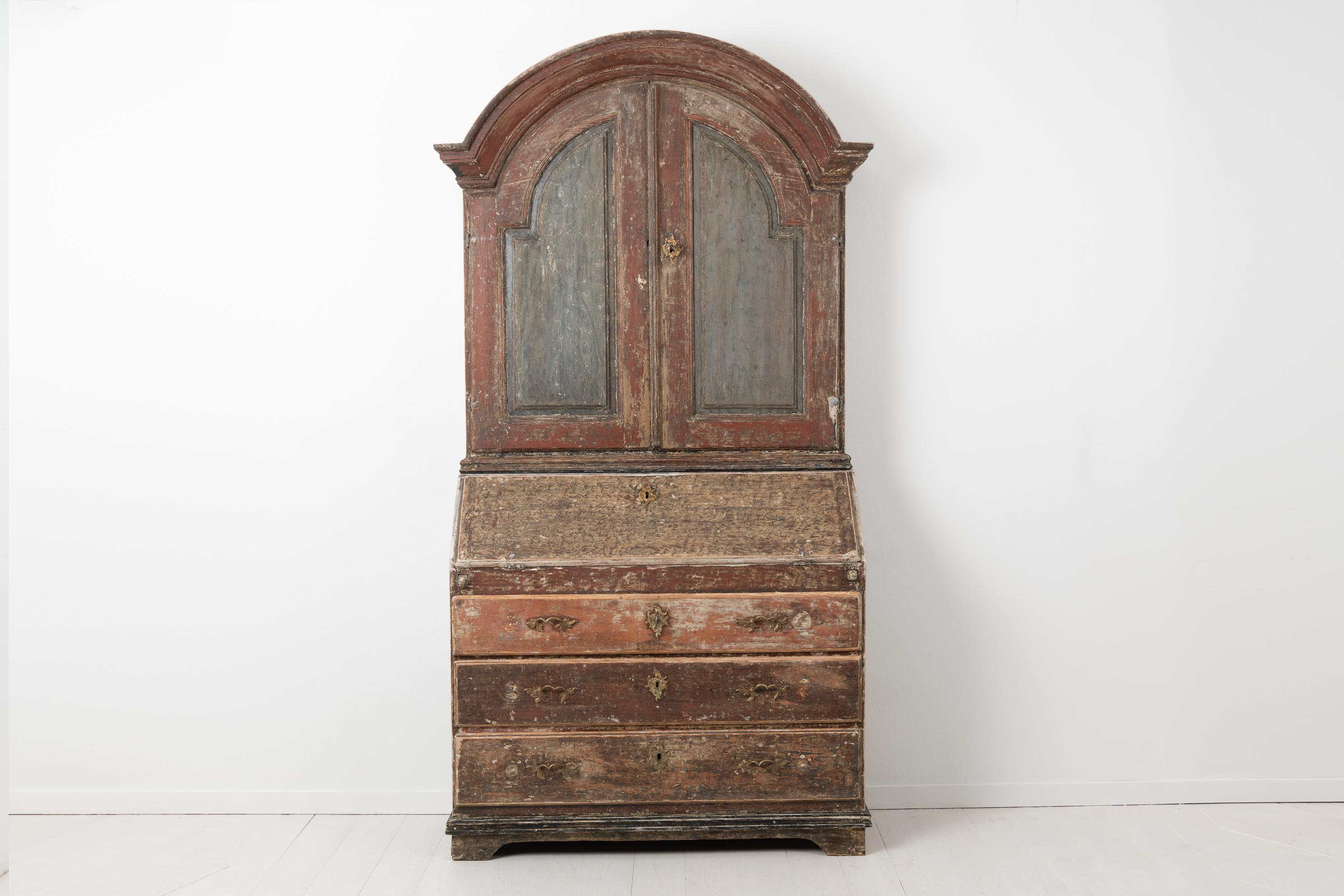 Hand-Crafted 18th Century Swedish Rococo Bureau Cabinet