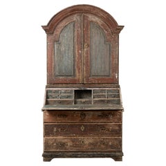 Antique 18th Century Swedish Rococo Bureau Cabinet