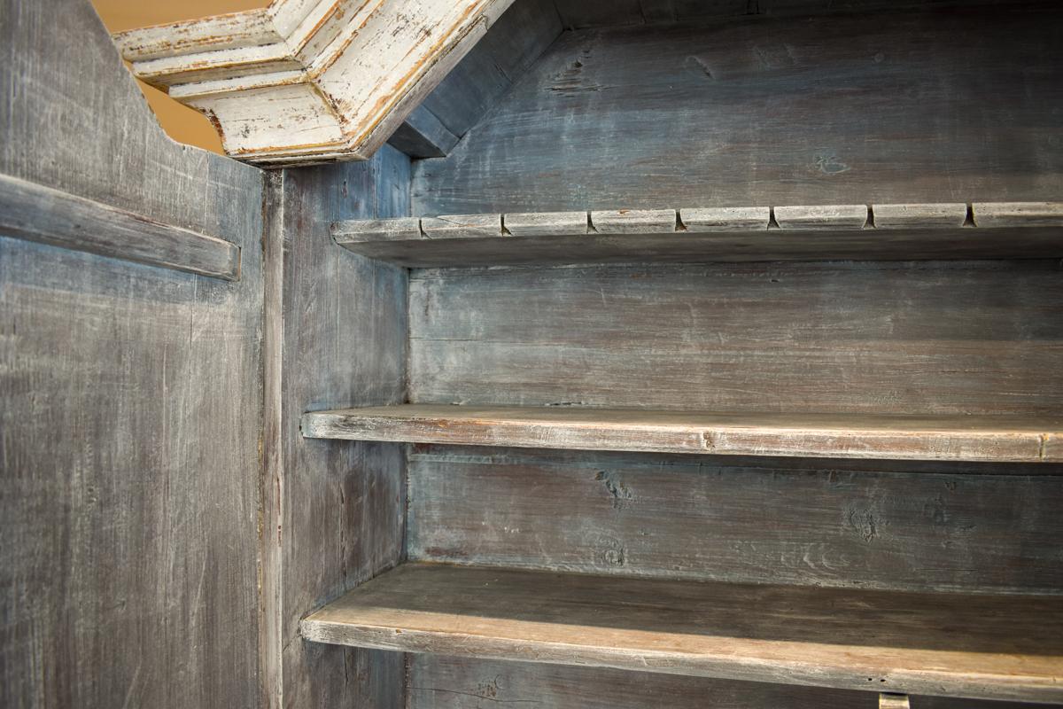 18th Century Swedish Rococo Cabinet or Buffet deux Corps - Pale Blue/Grey 5