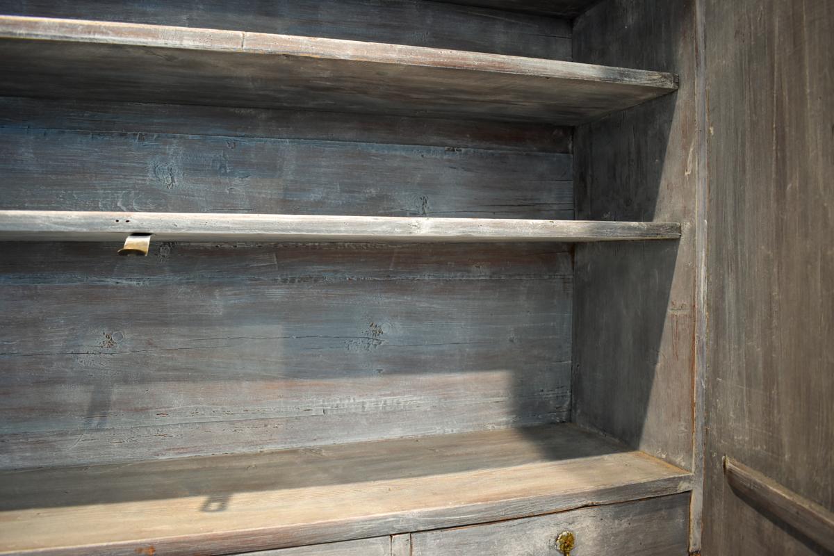 18th Century Swedish Rococo Cabinet or Buffet deux Corps - Pale Blue/Grey 7