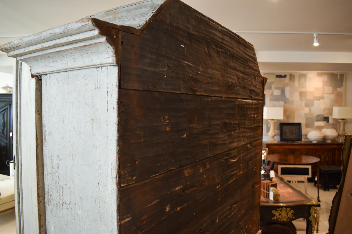 18th Century Swedish Rococo Cabinet or Buffet deux Corps - Pale Blue/Grey 10