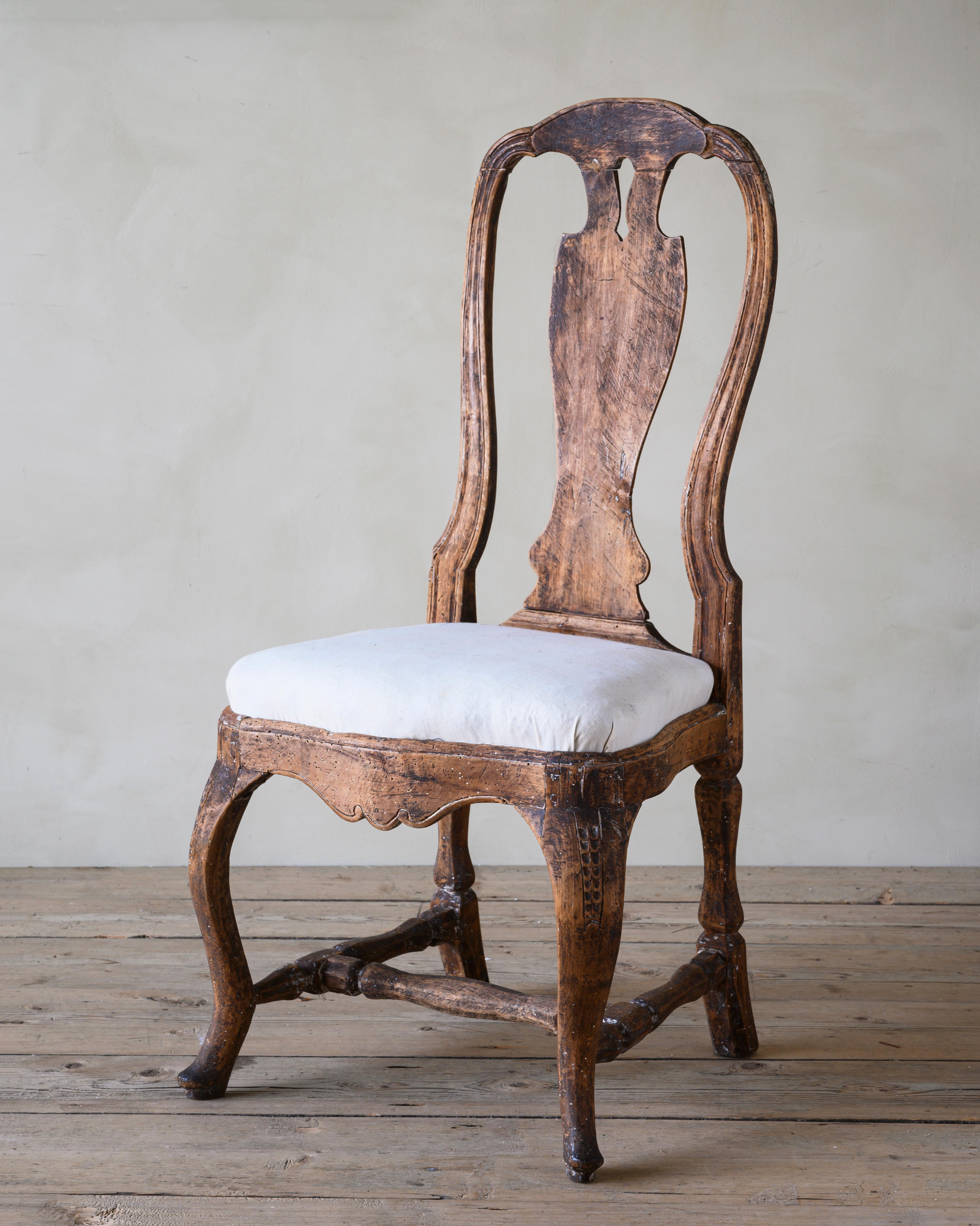 Hand-Crafted 18th Century Swedish Rococo Chair