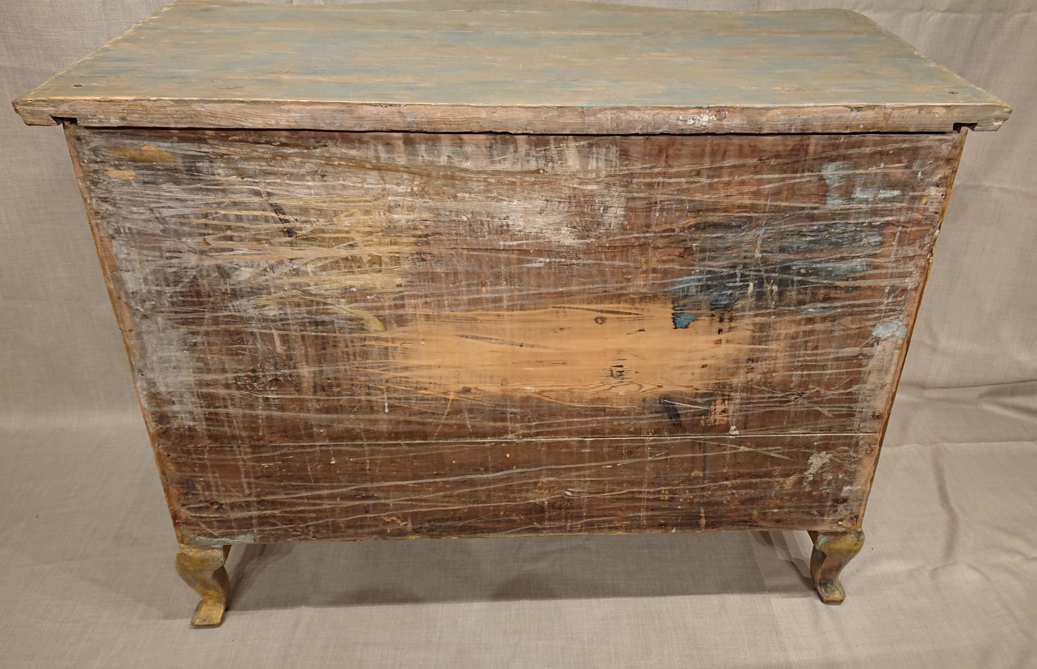 18th Century Swedish Rococo Chest of Drawers from Northern Sweden For Sale 11