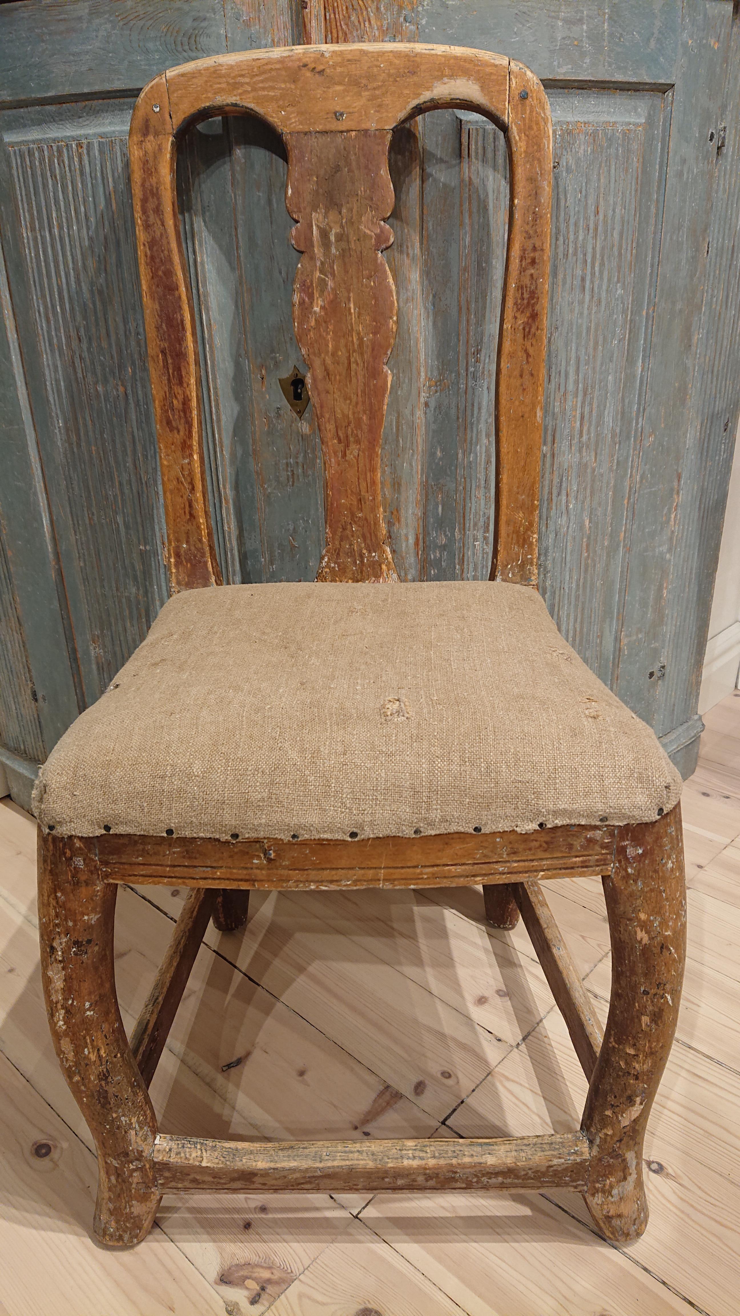 18th Century Swedish Rococo children chair from Sundsvall Medelpad, Northern Sweden
A very charming and genuine Rococo Chair.
Great for children aged 6-12 years.
Scraped by hand to its originalpaint.
Good antique condition with minor historic