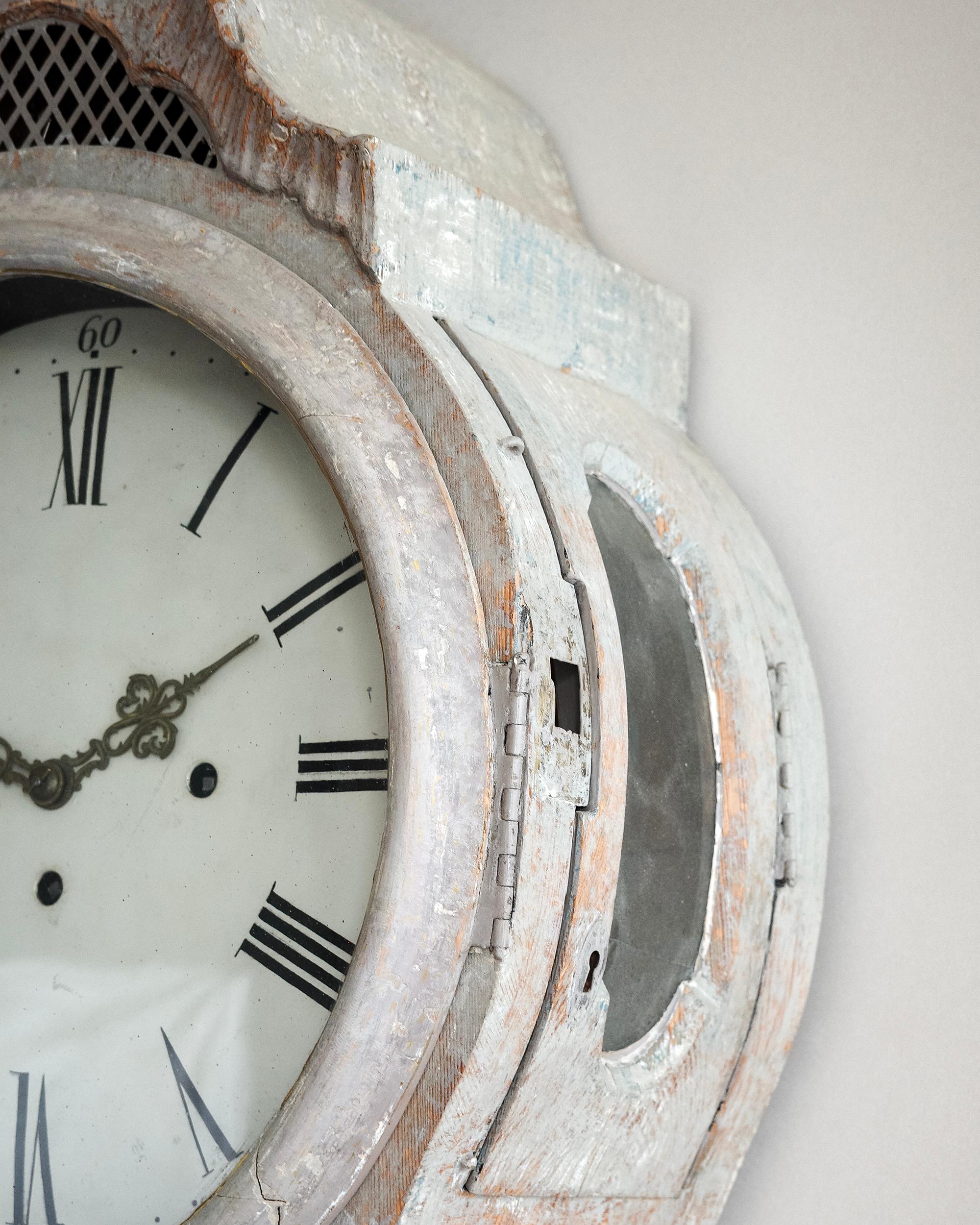 18th Century Swedish Rococo Clock For Sale 3