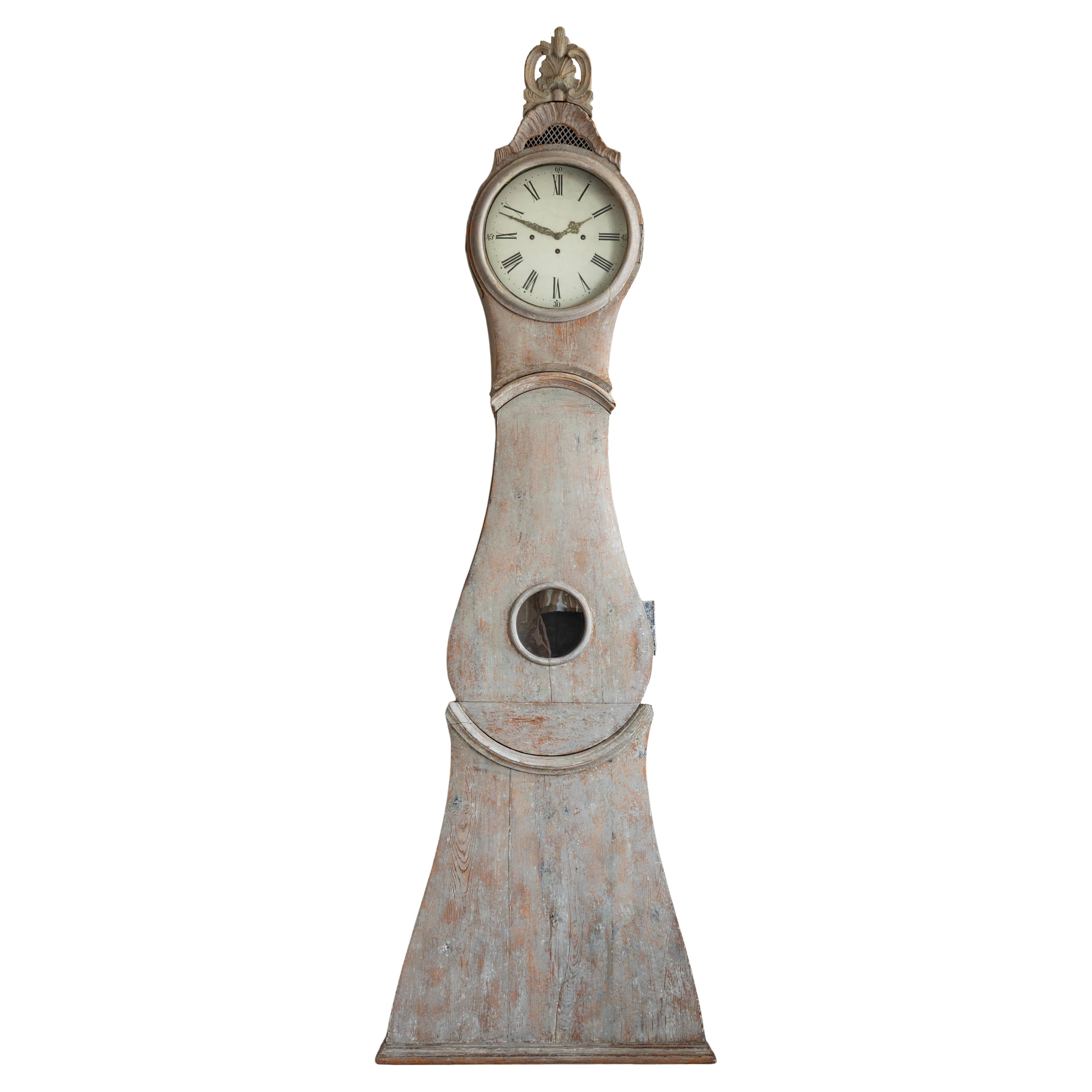 Horloge suédoise rococo du XVIIIe siècle