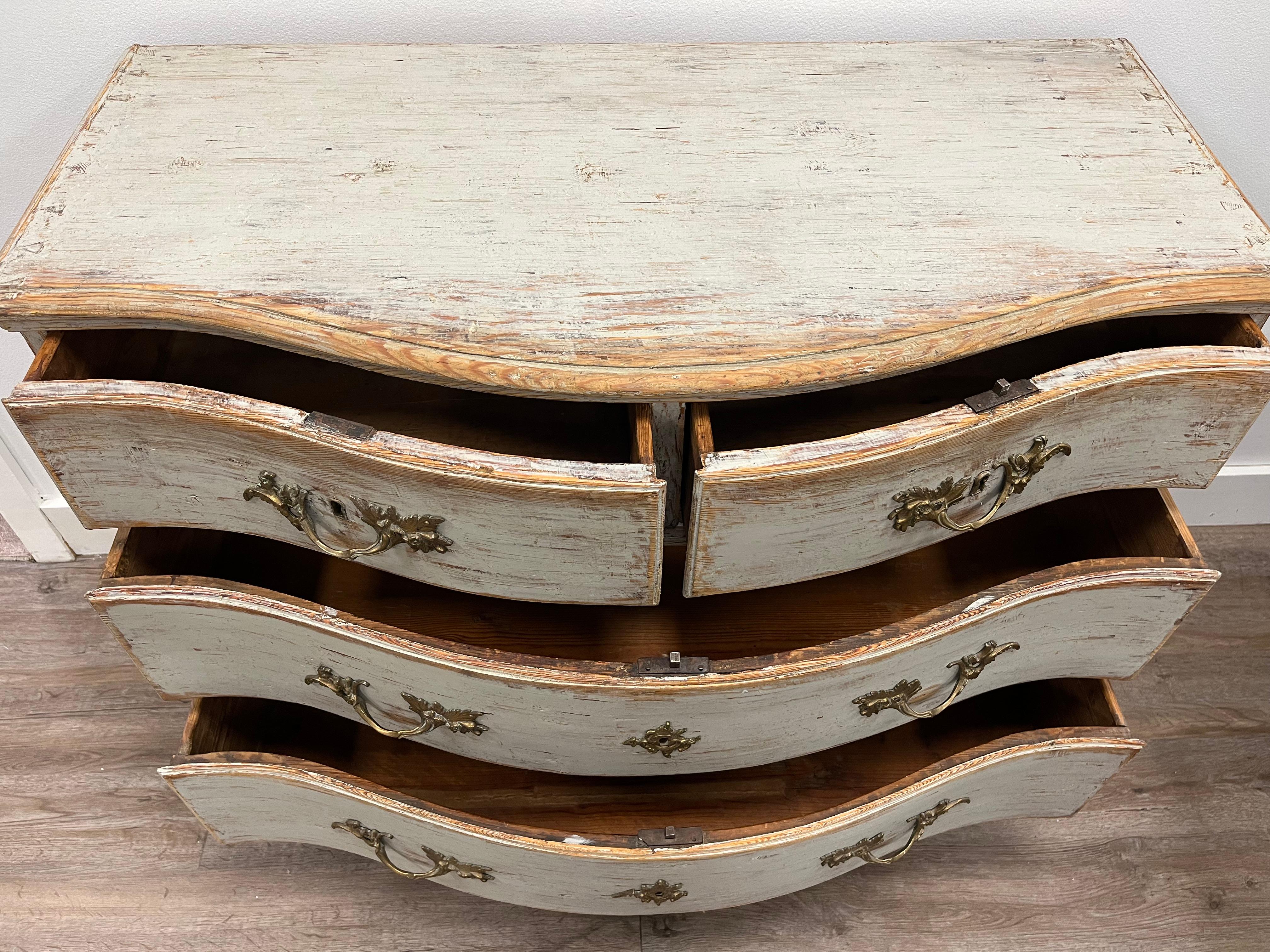 Rococò 18th Century Swedish Rococo Commode in vendita