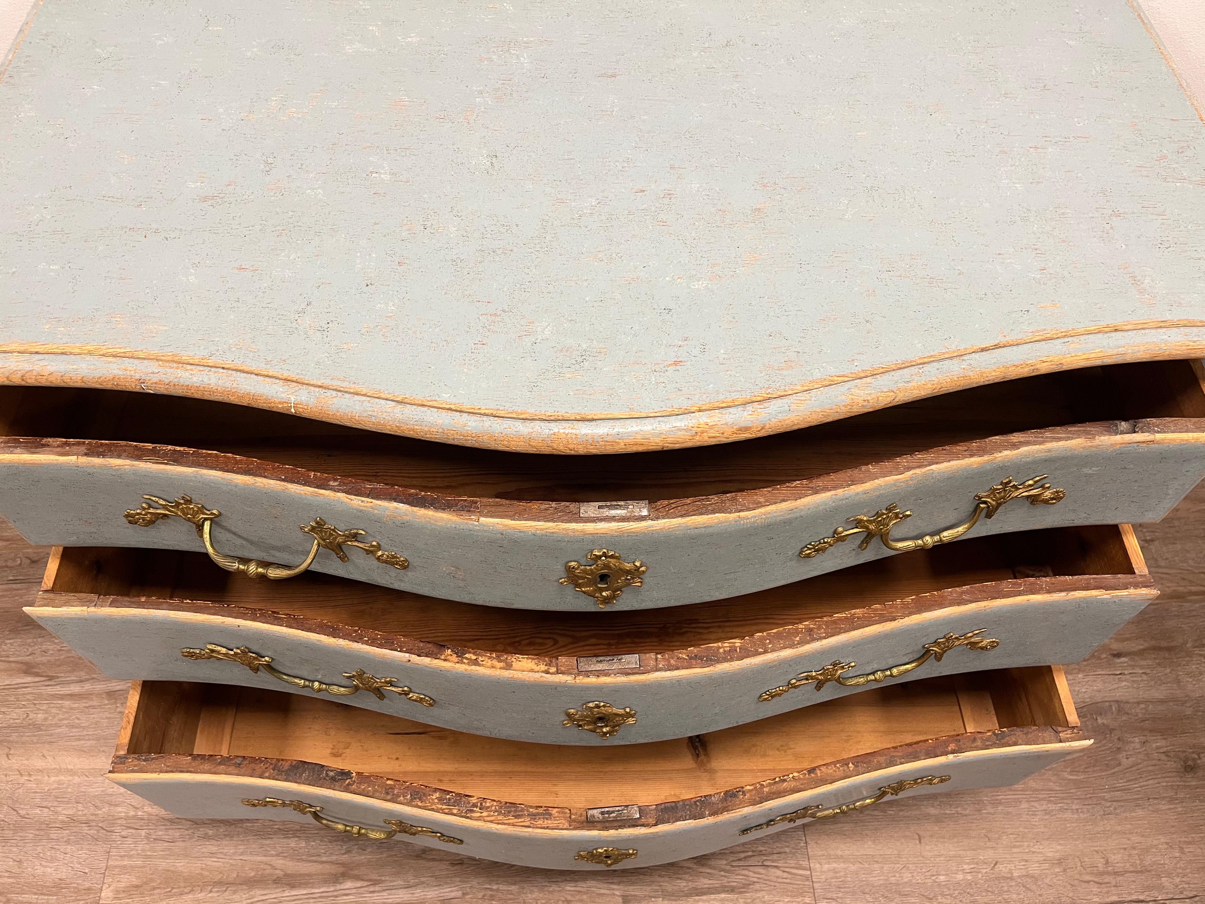 18th Century Swedish Rococo Commode For Sale 1