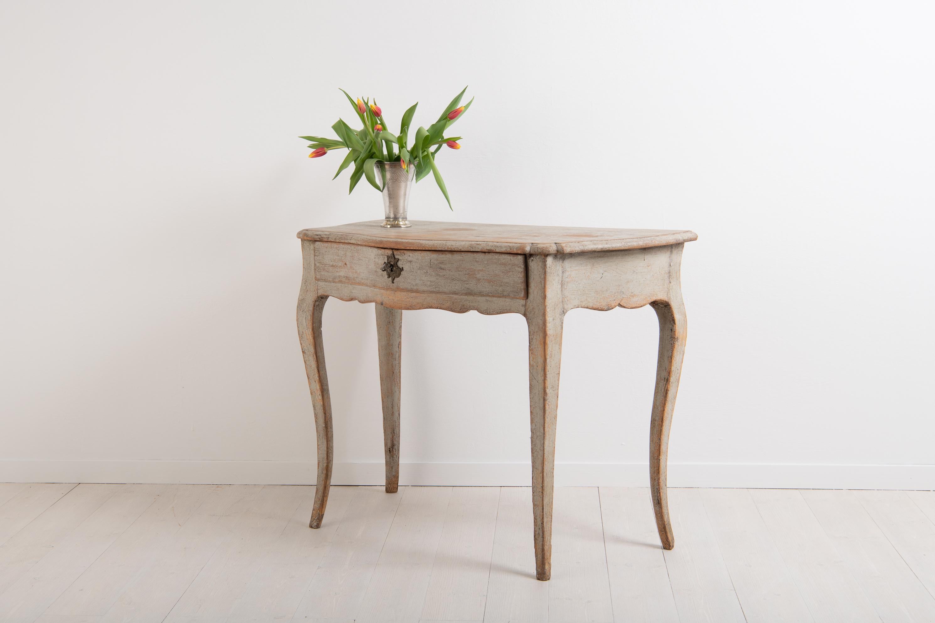 Pine 18th Century Swedish Rococo Console Table