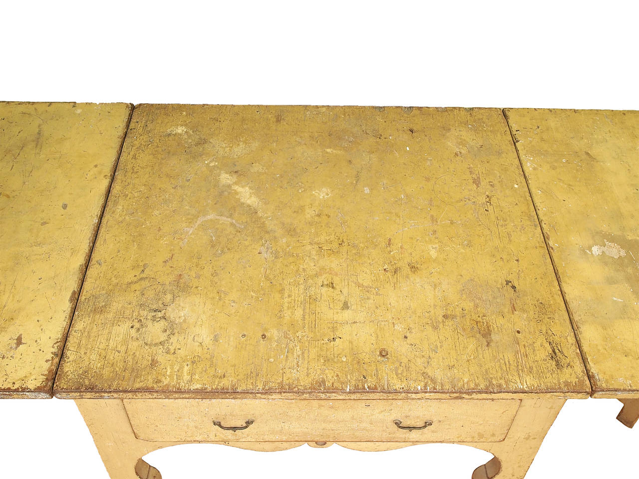 Swedish Drop-Leaf Table, 18th Century  In Distressed Condition In New Orleans, LA
