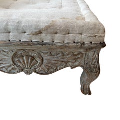 18th Century Swedish Rococo Long Bench