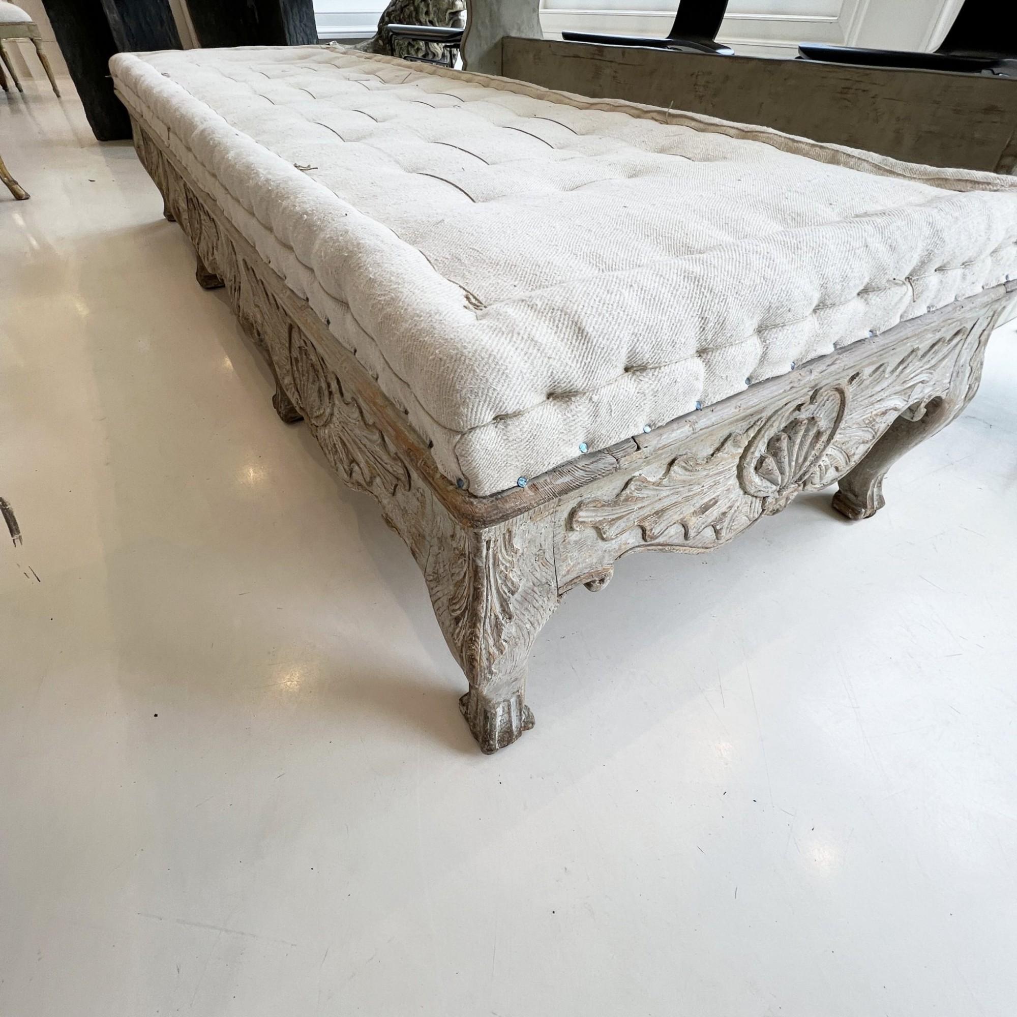 Canvas 18th Century Swedish Rococo Long Bench