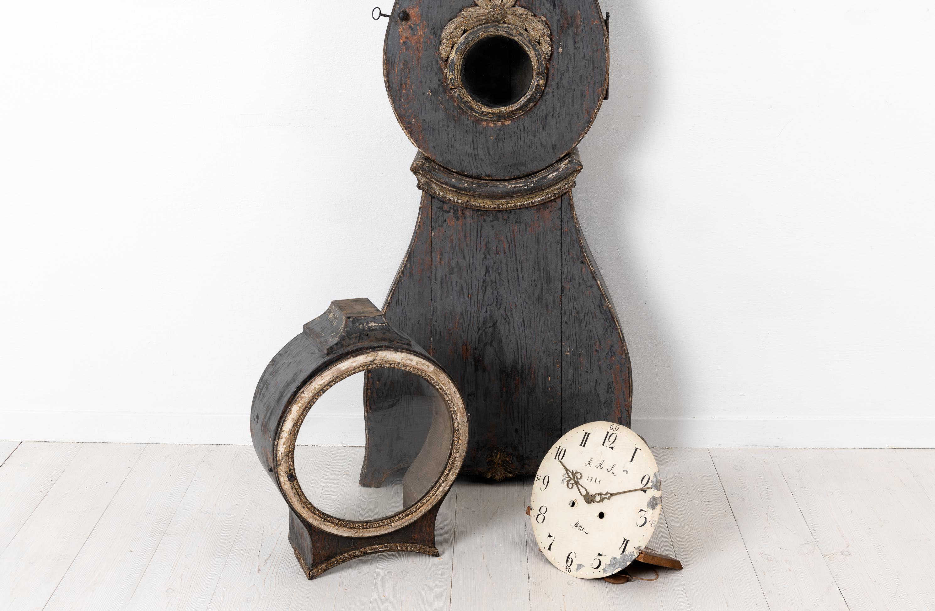 18th Century Swedish Rococo Long Case Clock 6