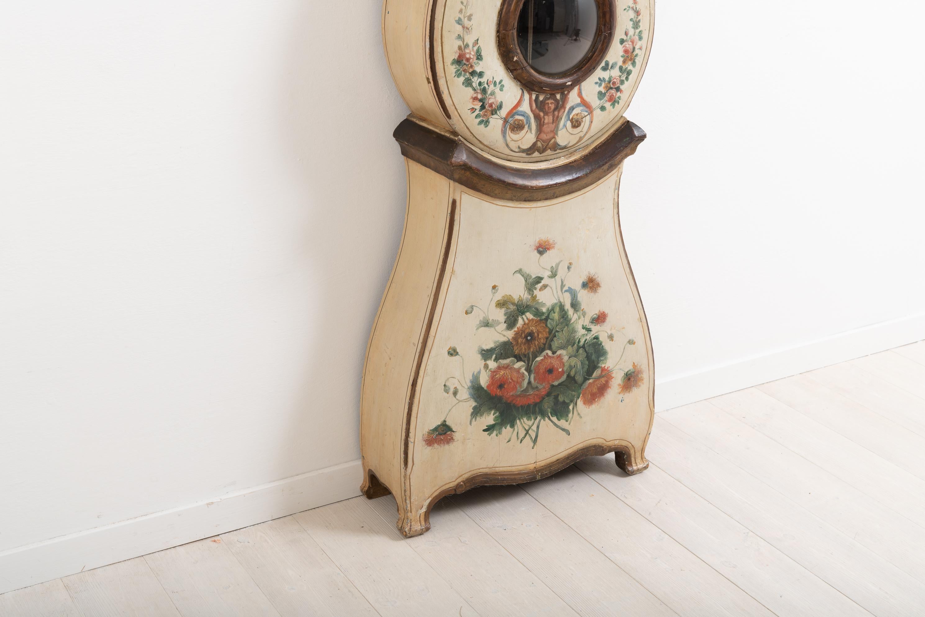 18th Century Swedish Rococo Long Case Clock 2