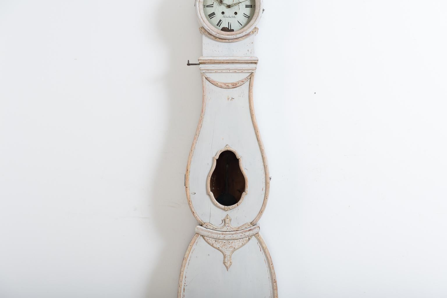 18th Century Swedish Rococo Long Case Clock 3