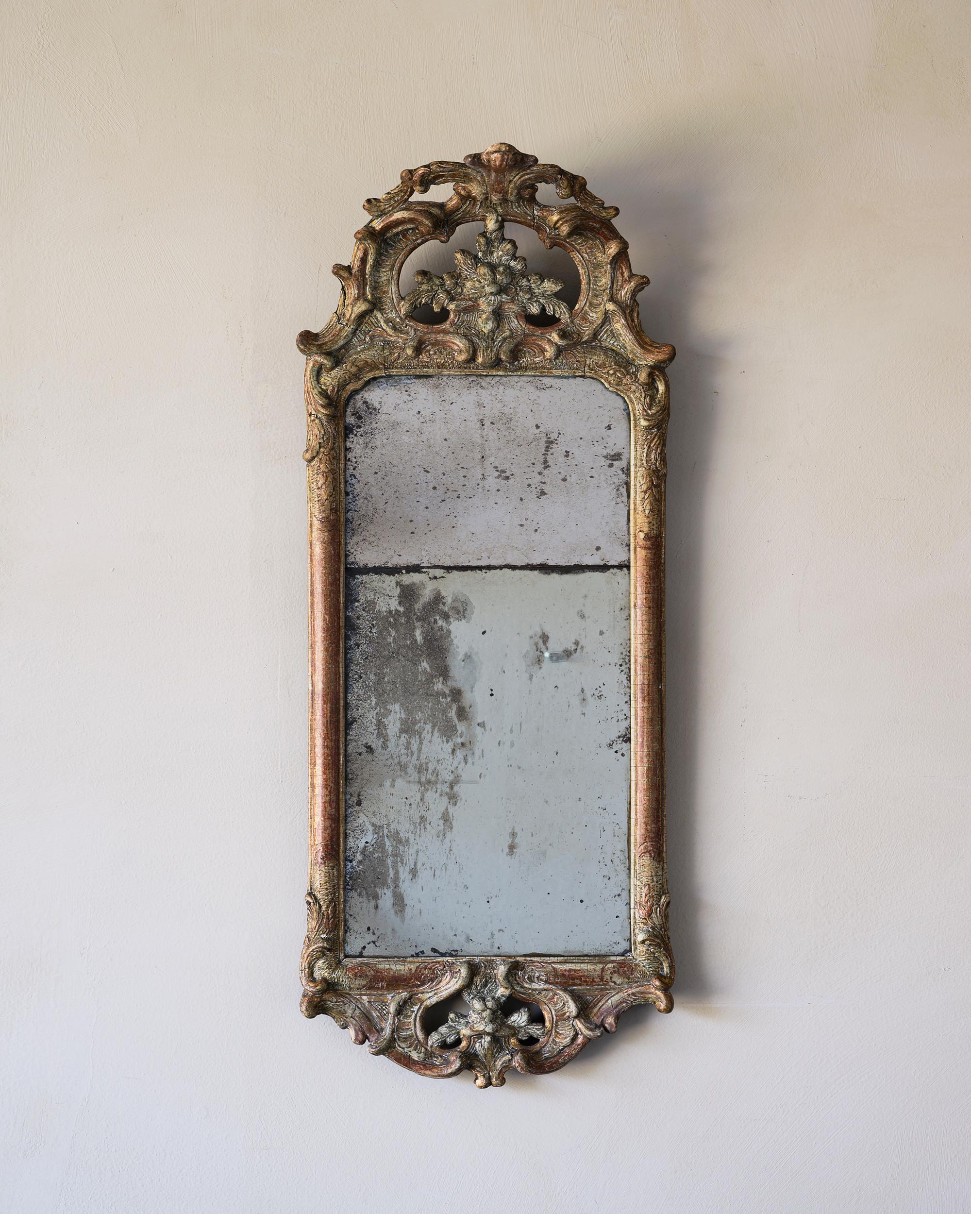 18th Century Swedish Rococo Mirror In Good Condition In Mjöhult, SE
