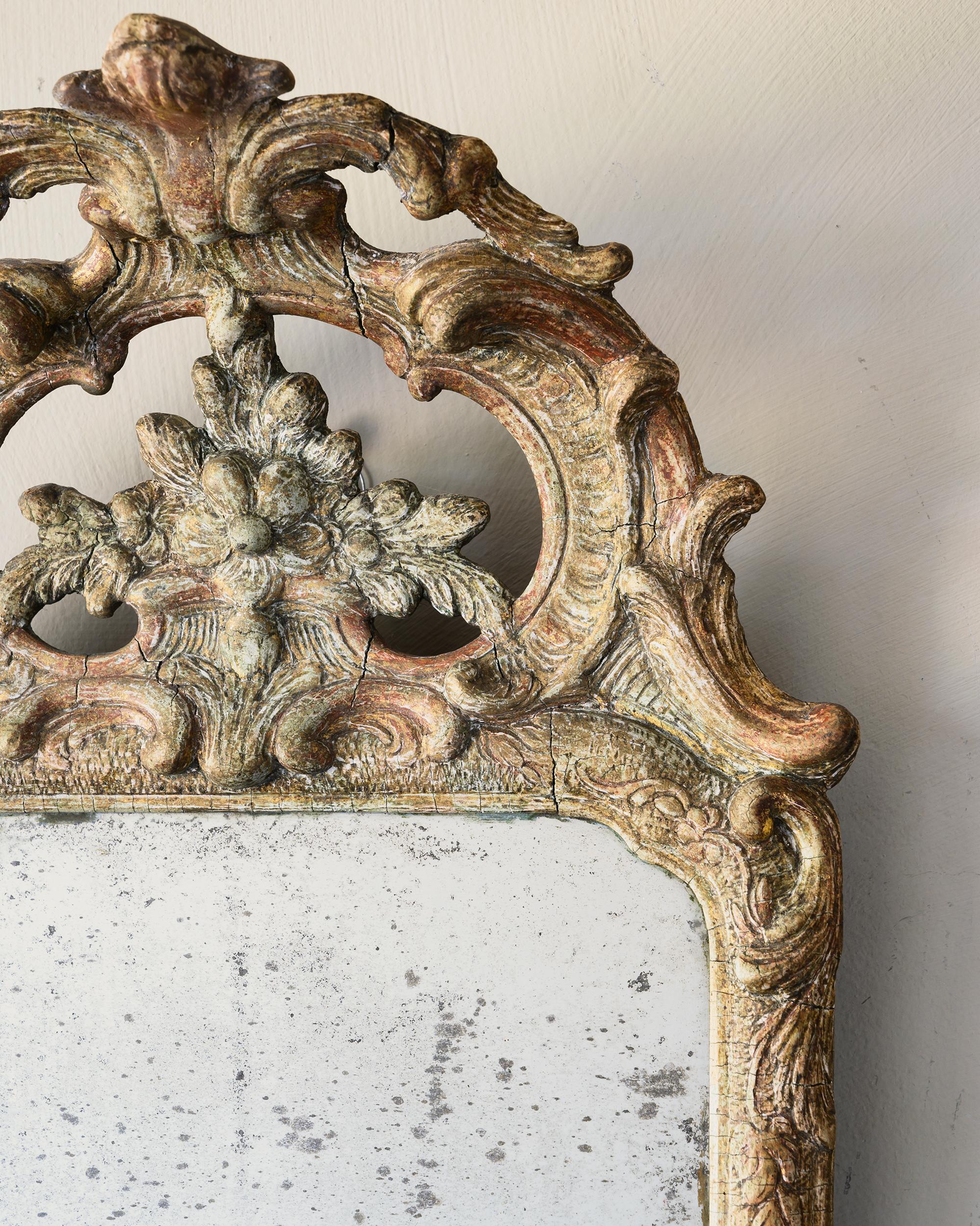 18th Century and Earlier 18th Century Swedish Rococo Mirror