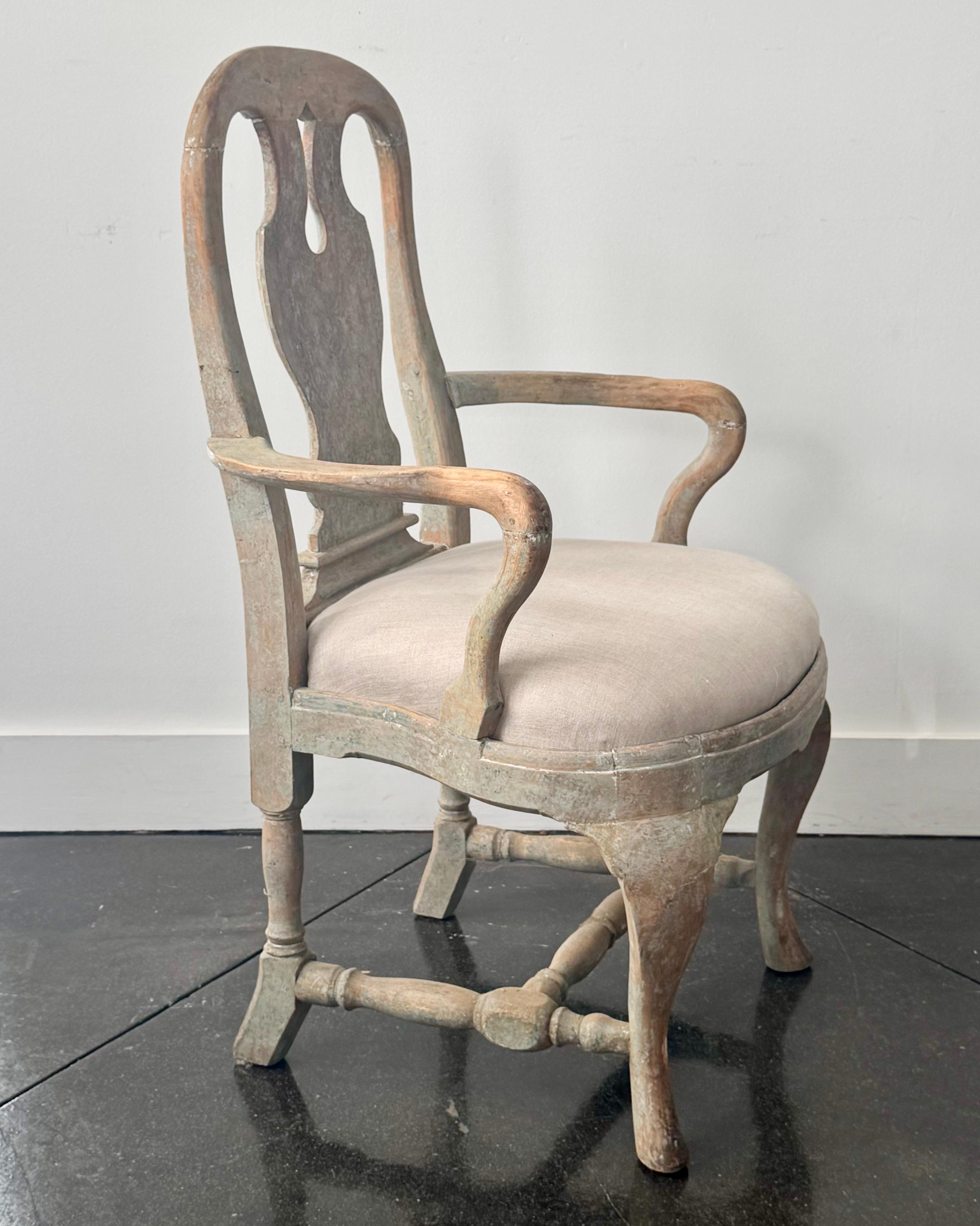 Sillón Sueco Siglo XVIII Periodo Rococó De Estocolmo 1760 en Bueno estado para la venta en Charleston, SC
