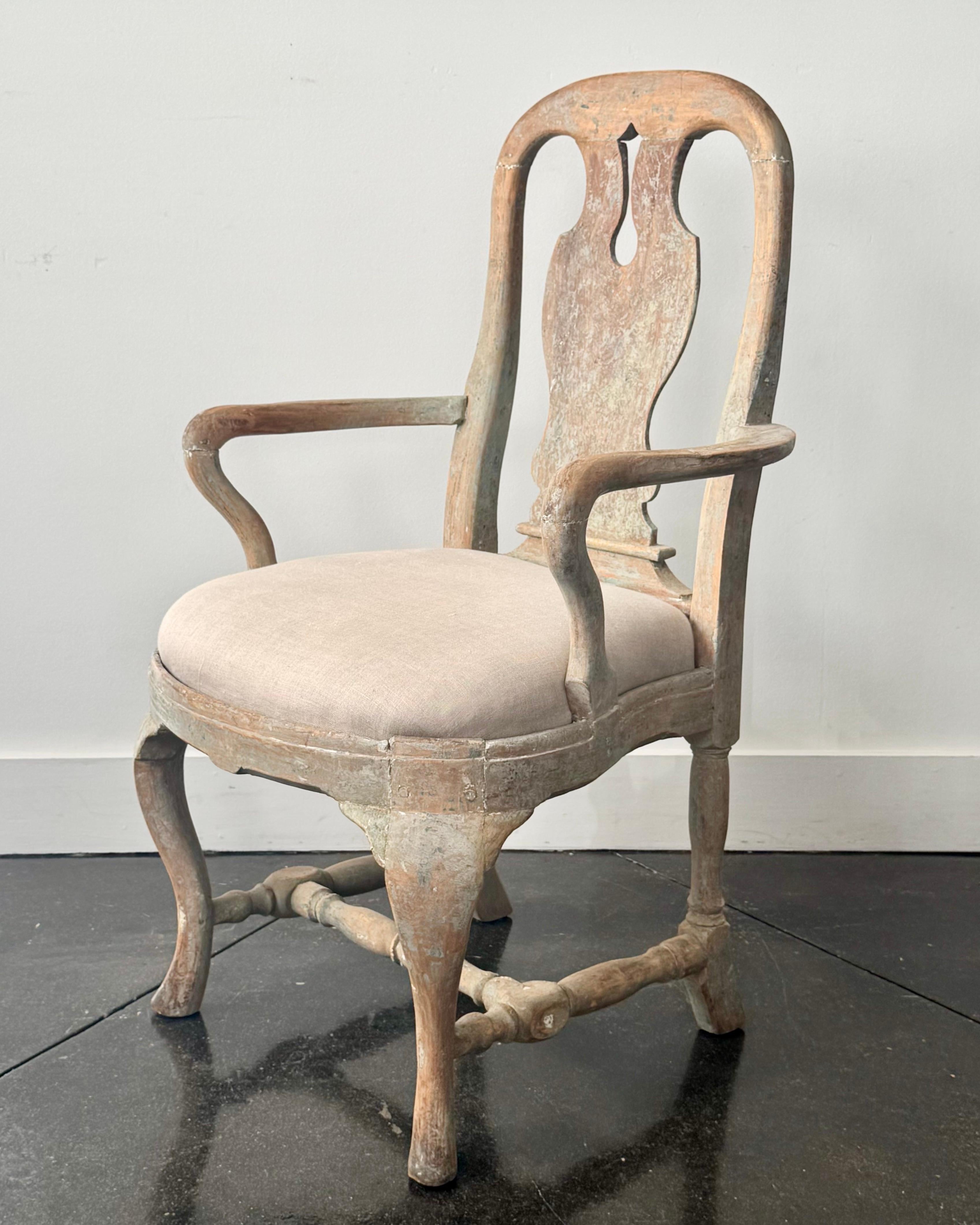 Sillón Sueco Siglo XVIII Periodo Rococó De Estocolmo 1760 siglo XVIII y antes en venta