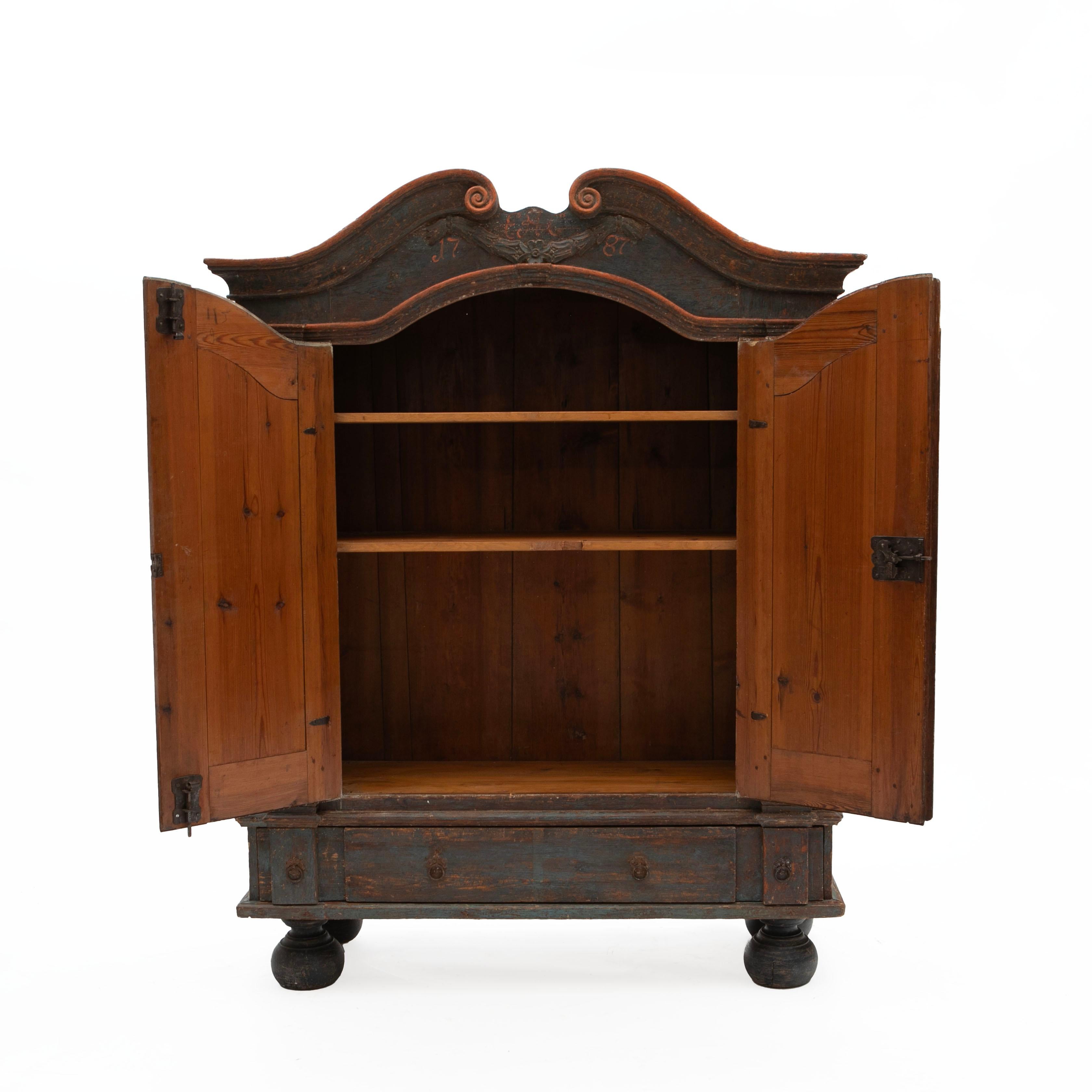 Danish 18th Century Swedish Rococo Period Cabinet For Sale