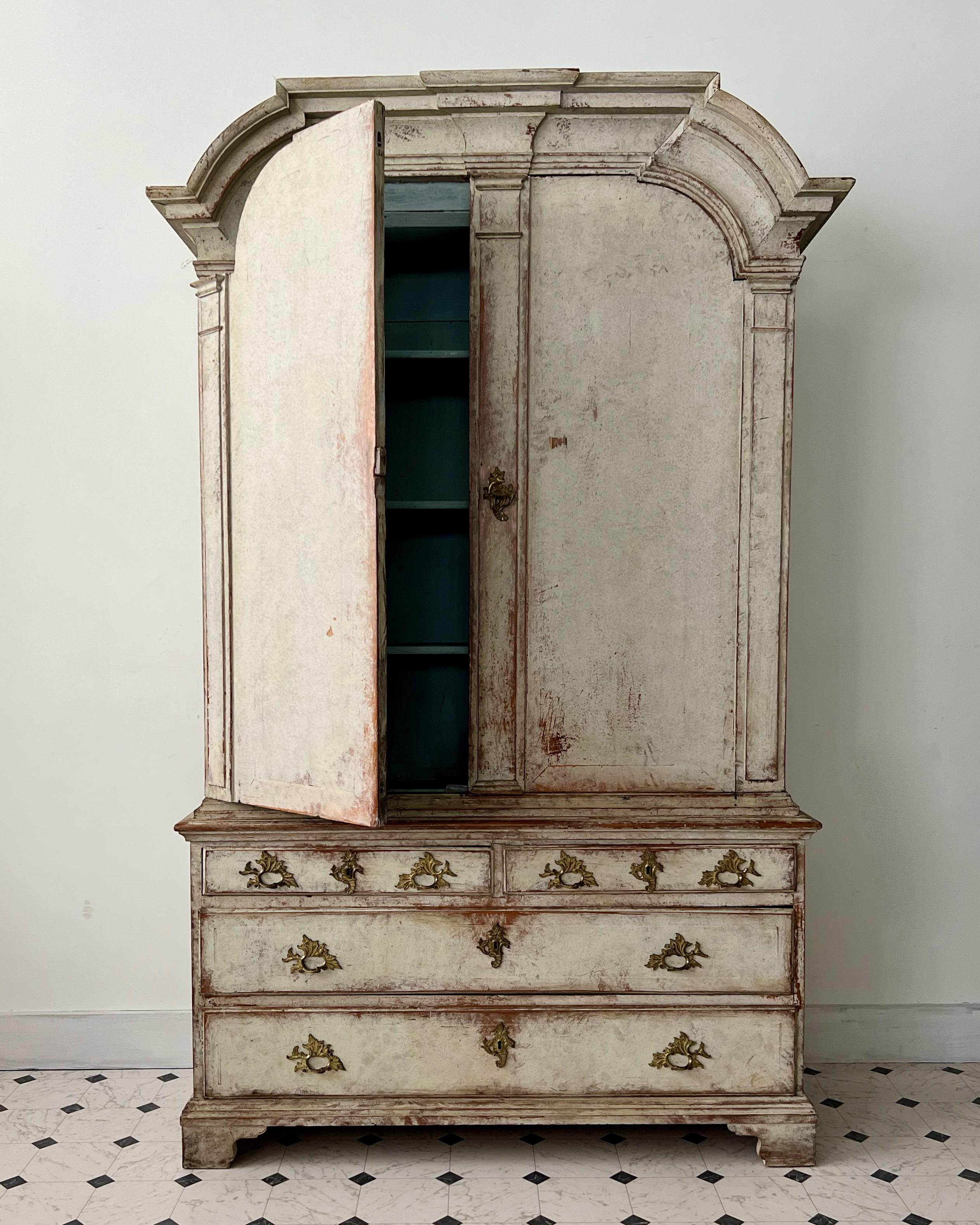 18th Century Swedish Rococo Period Cabinet In Good Condition For Sale In Charleston, SC