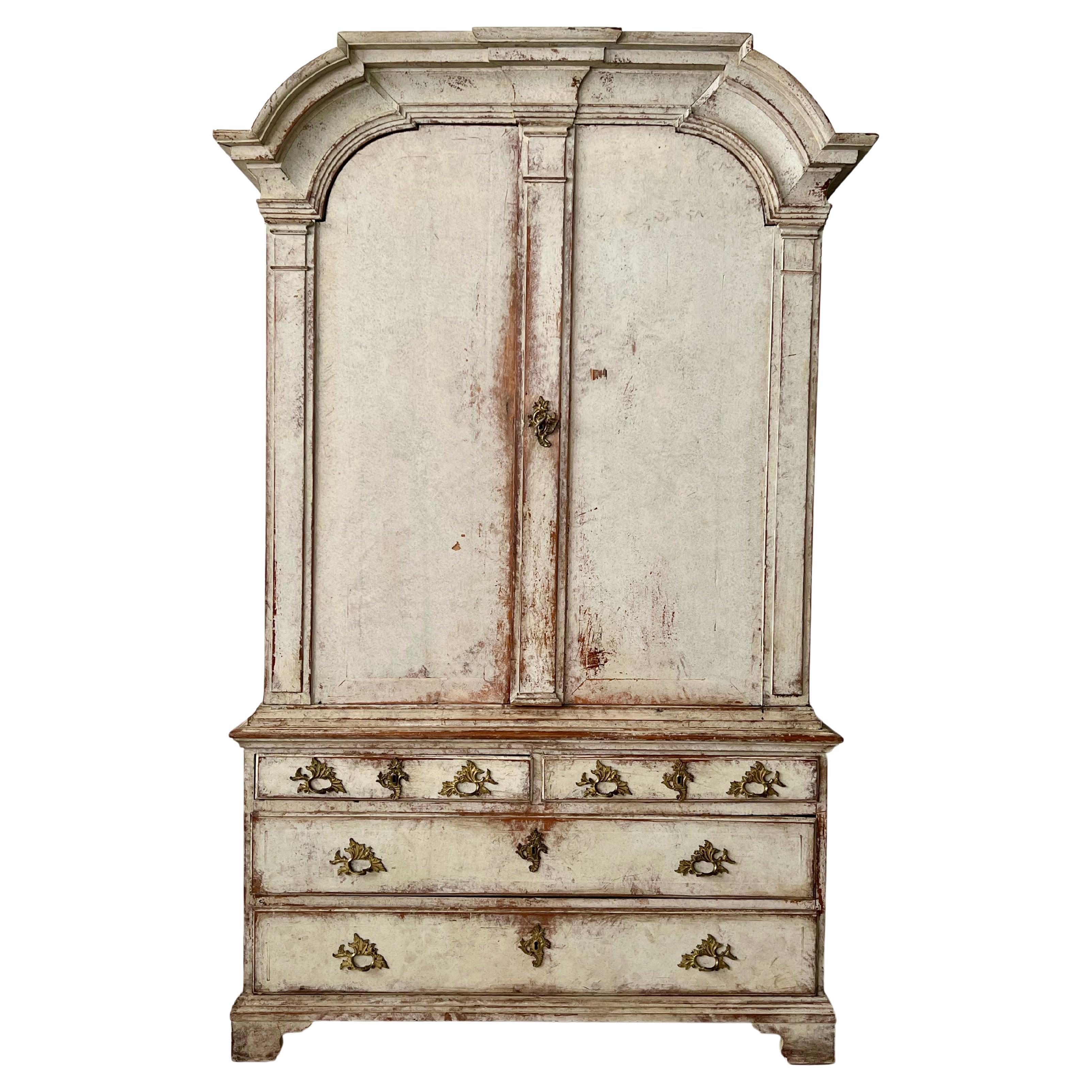 18th Century Swedish Rococo Period Cabinet For Sale