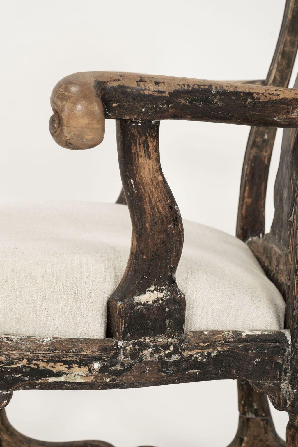 Chaise à bascule rococo suédoise du 18ème siècle 4