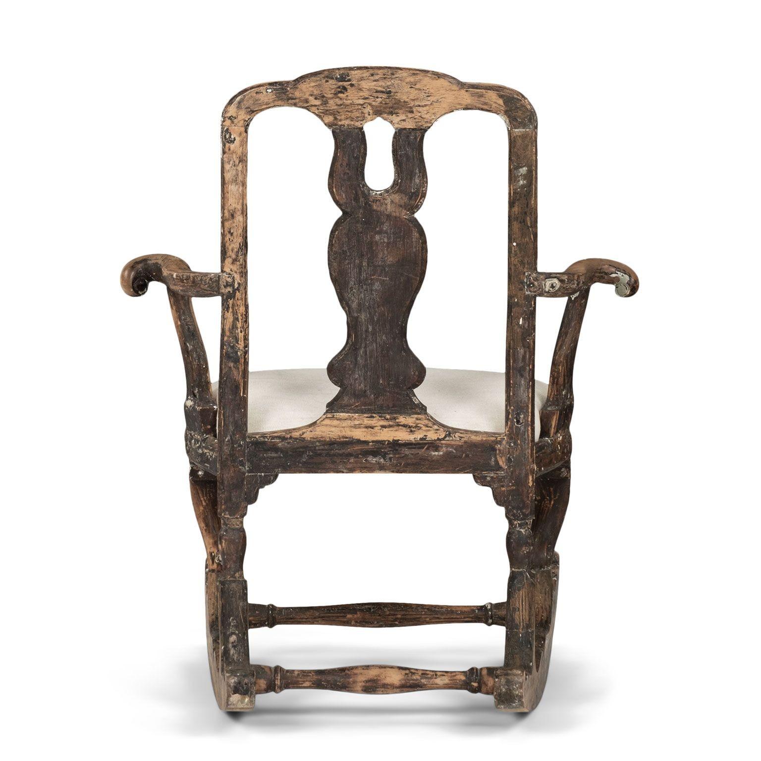 18th Century Swedish Rococo Rocking Chair 9