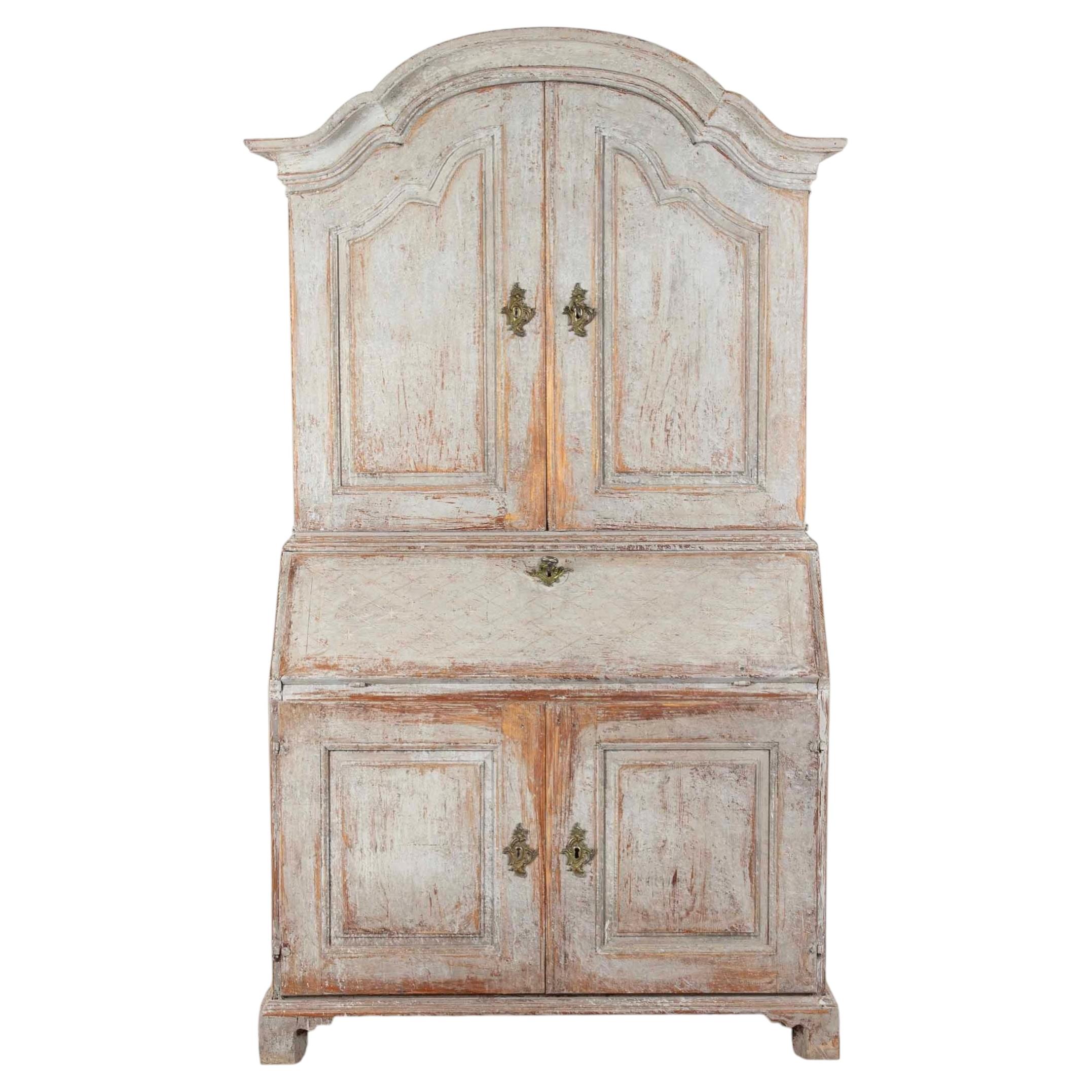 18th Century Swedish Rococo Secretaire Cupboard