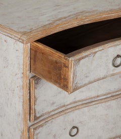 18th Century Swedish Rococo Serpentine Front Commode