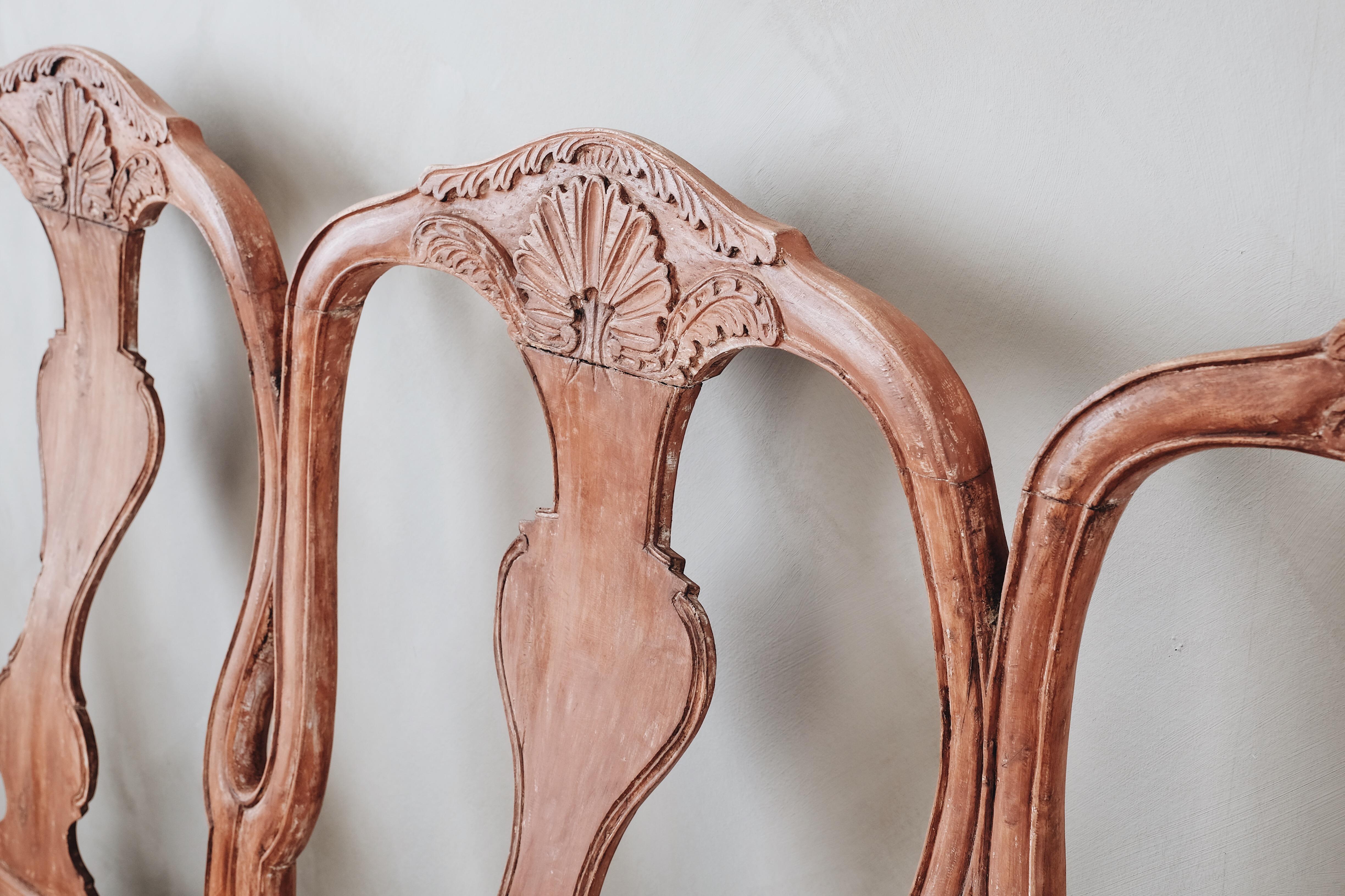 Hand-Carved 18th Century Swedish Rococo Sofa