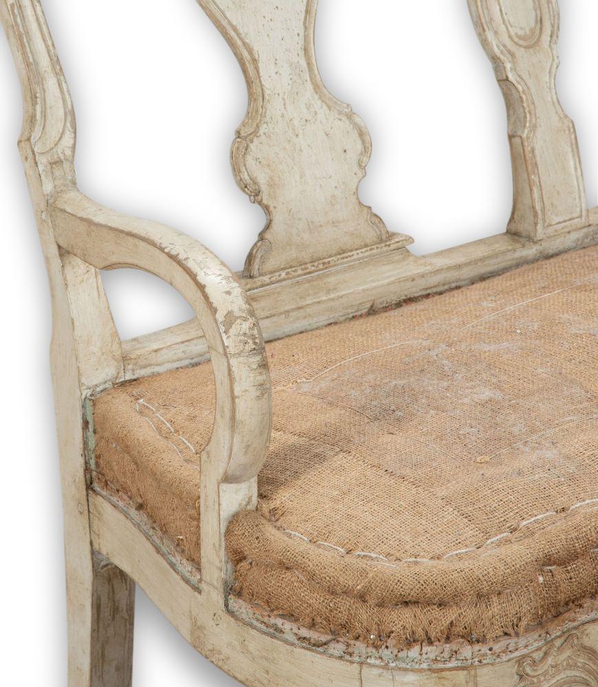 Canapé rococo suédois du 18ème siècle Bon état - En vente à Tetbury, Gloucestershire