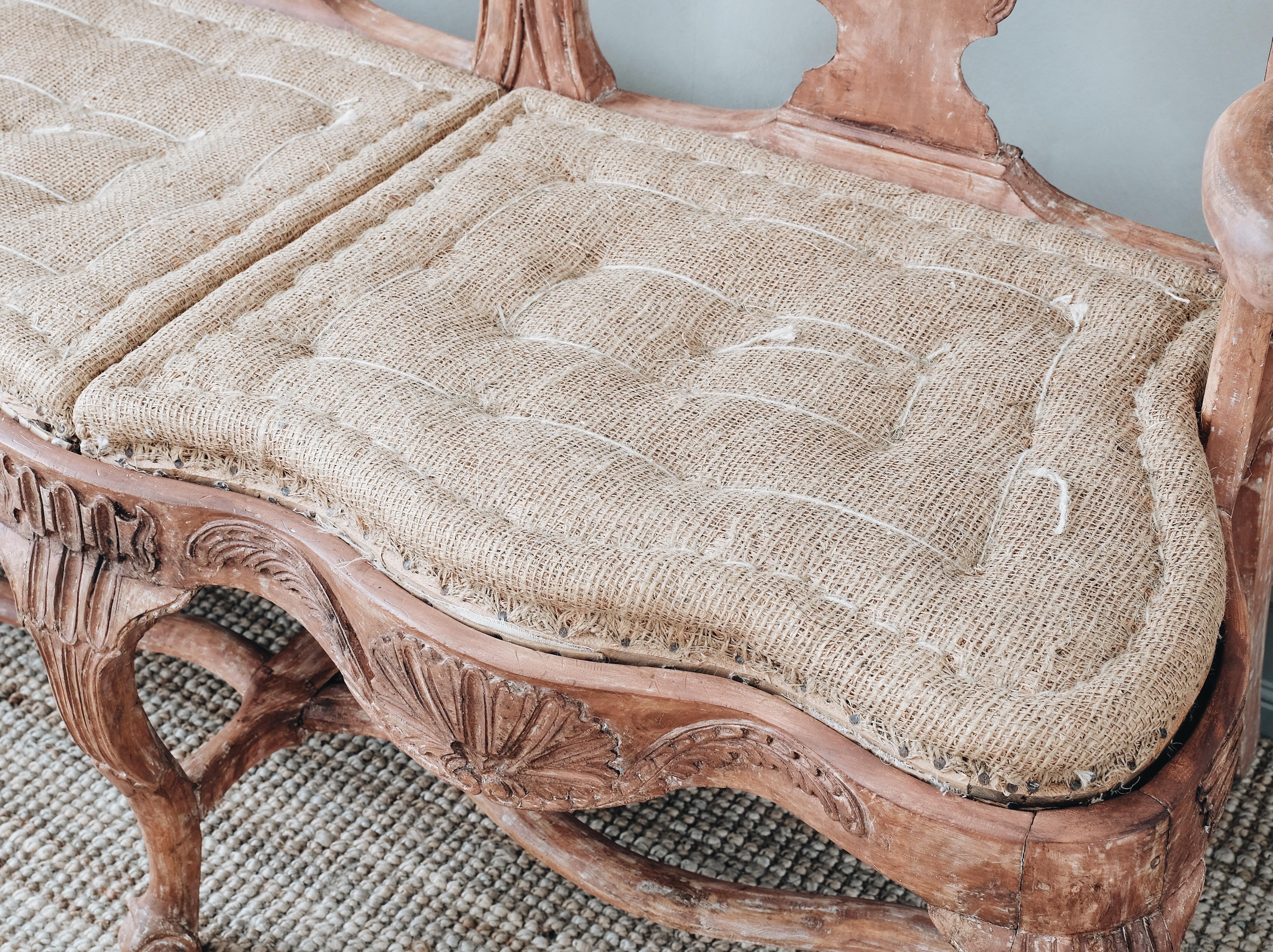 18th Century Swedish Rococo Sofa 1