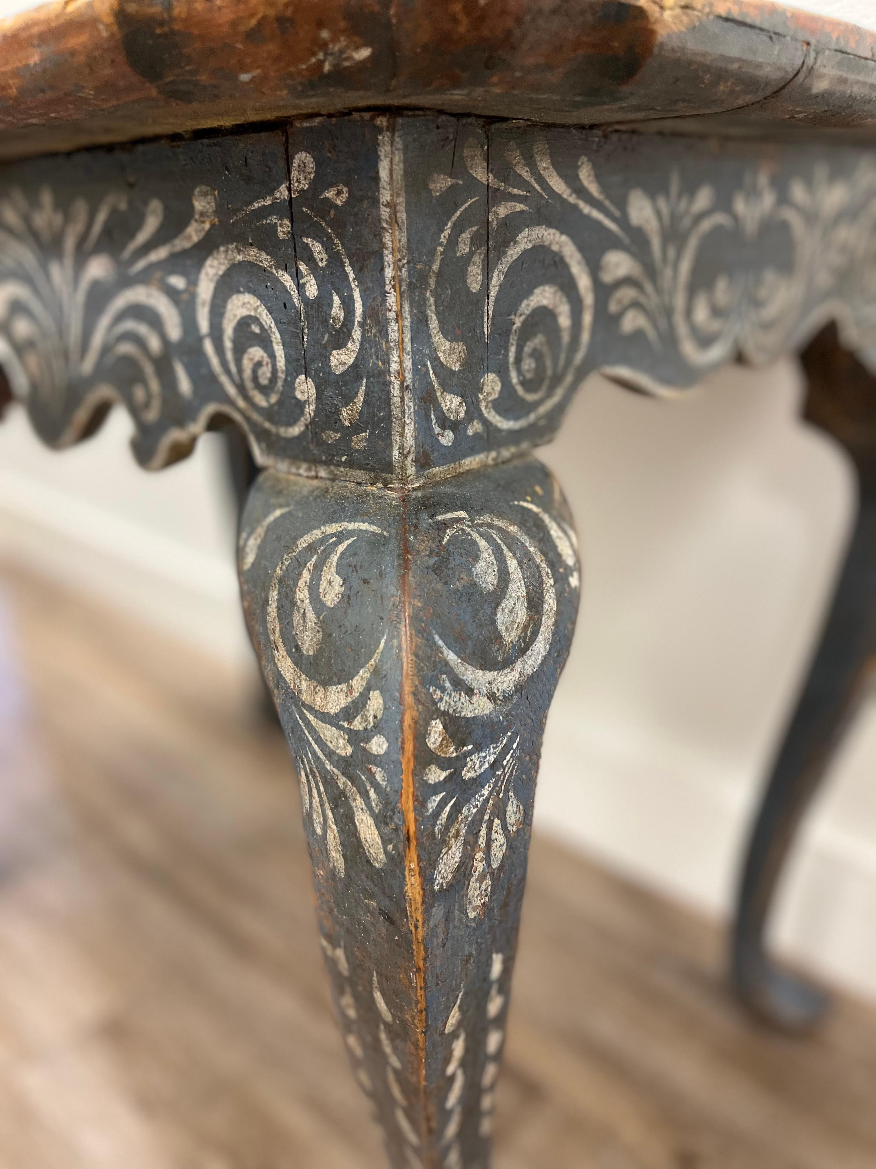 Table rococo suédoise du XVIIIe siècle Bon état - En vente à Huntington, NY