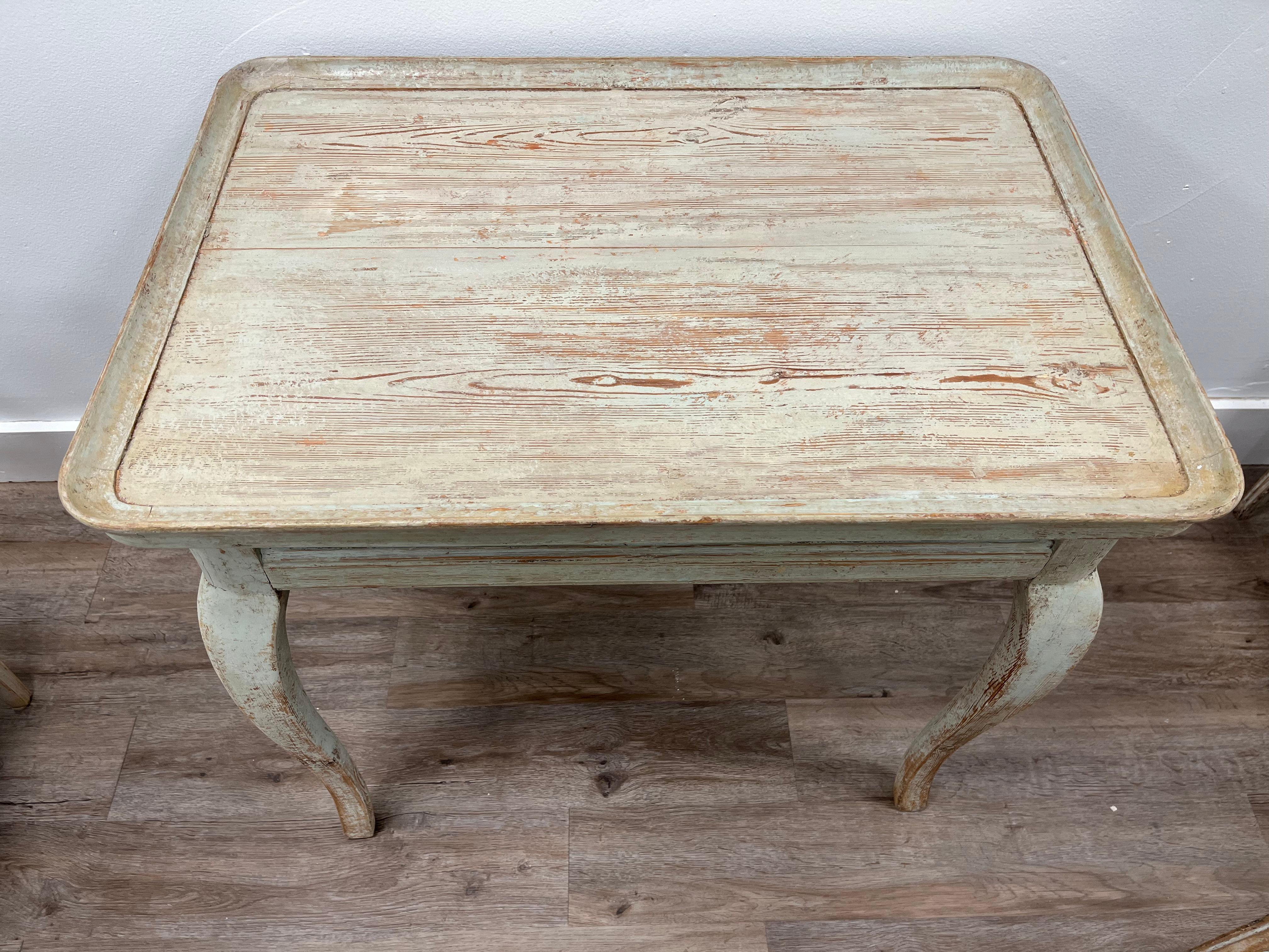 XVIIIe siècle Table à plateau rococo suédoise du 18ème siècle en vente