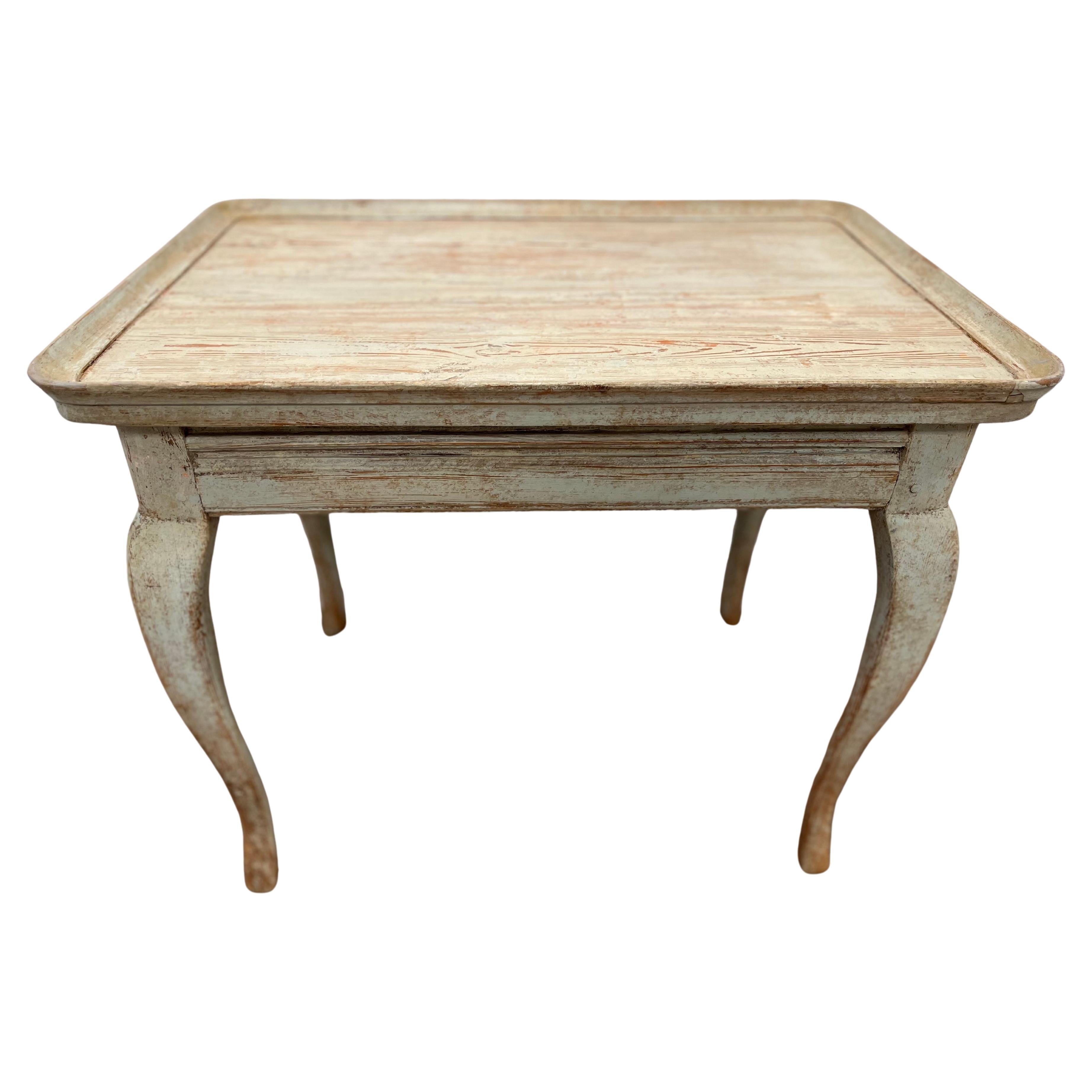18th Century Swedish Rococo Tray Table For Sale