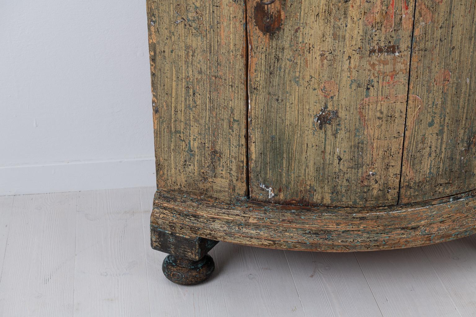 18th Century Swedish Rustic Corner Sideboard 5