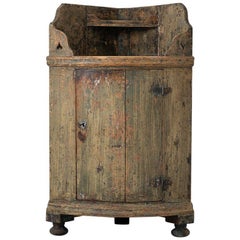 Antique 18th Century Swedish Rustic Corner Sideboard