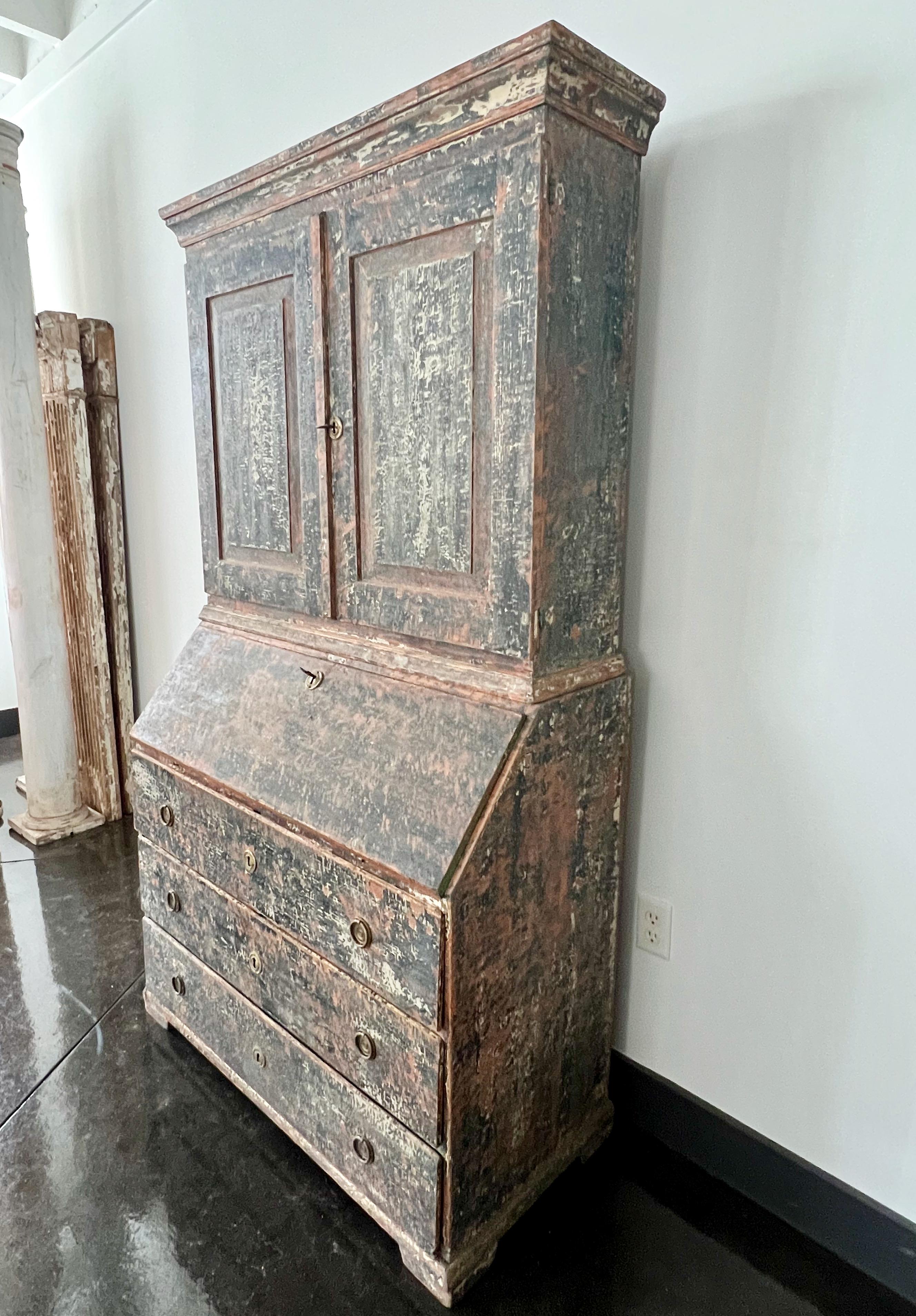 18th Century and Earlier 18th Century Swedish Secretaire Cabinet