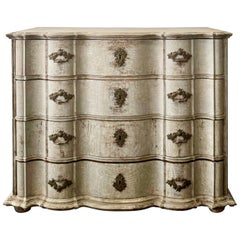 18th century Swedish Serpentine Front Chest of Drawers