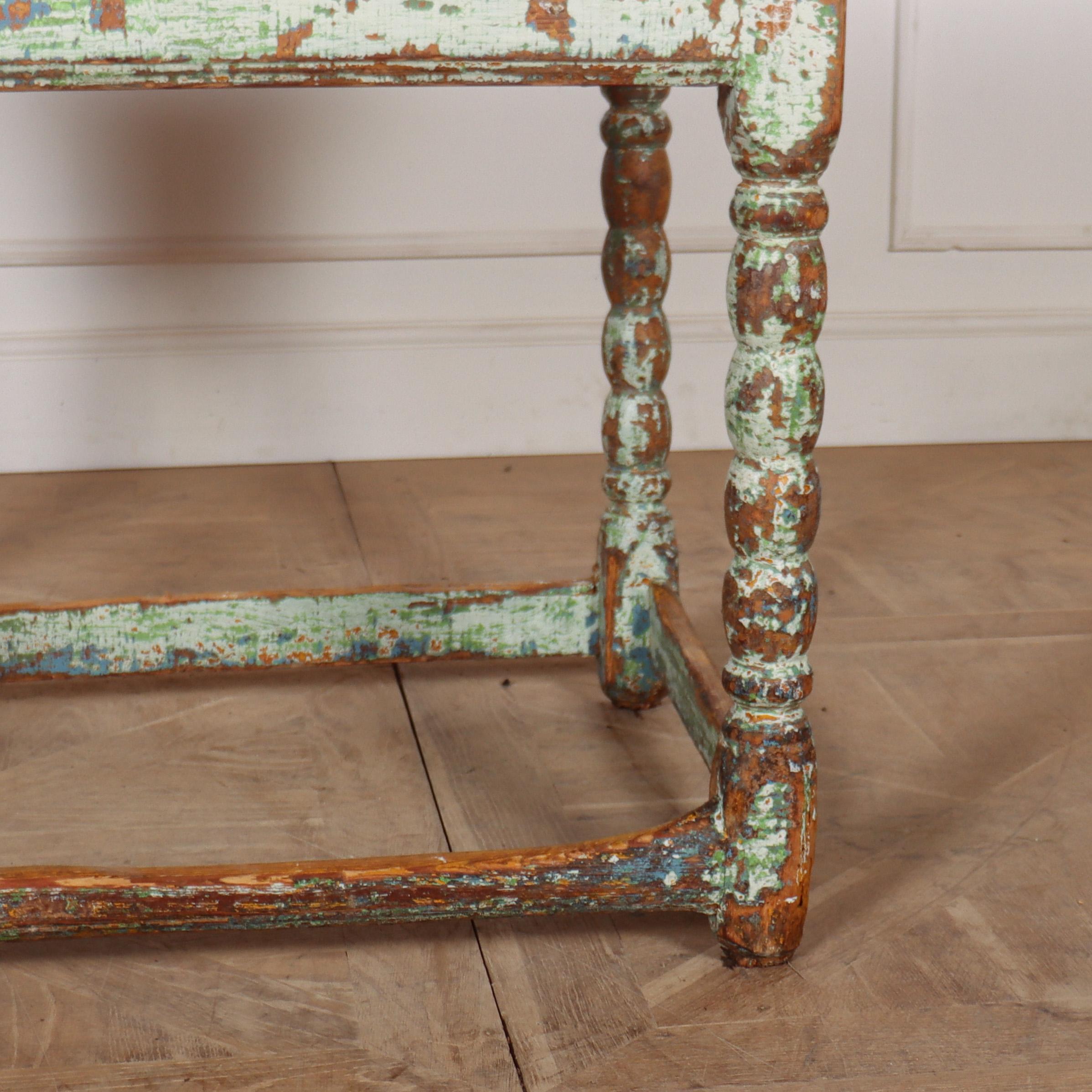 Painted 18th Century Swedish Side Table For Sale
