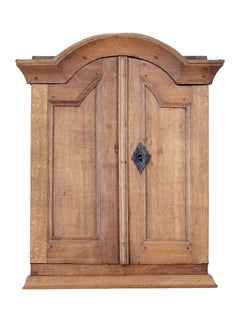 18th Century Swedish Solid Oak Wall Cabinet
