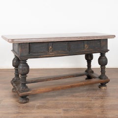 18th Century Swedish Stone Top Baroque Library Table Kitchen Island