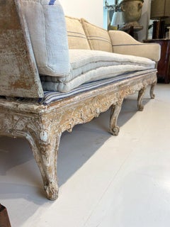 18th Century Swedish Trag Sofa with Cushions