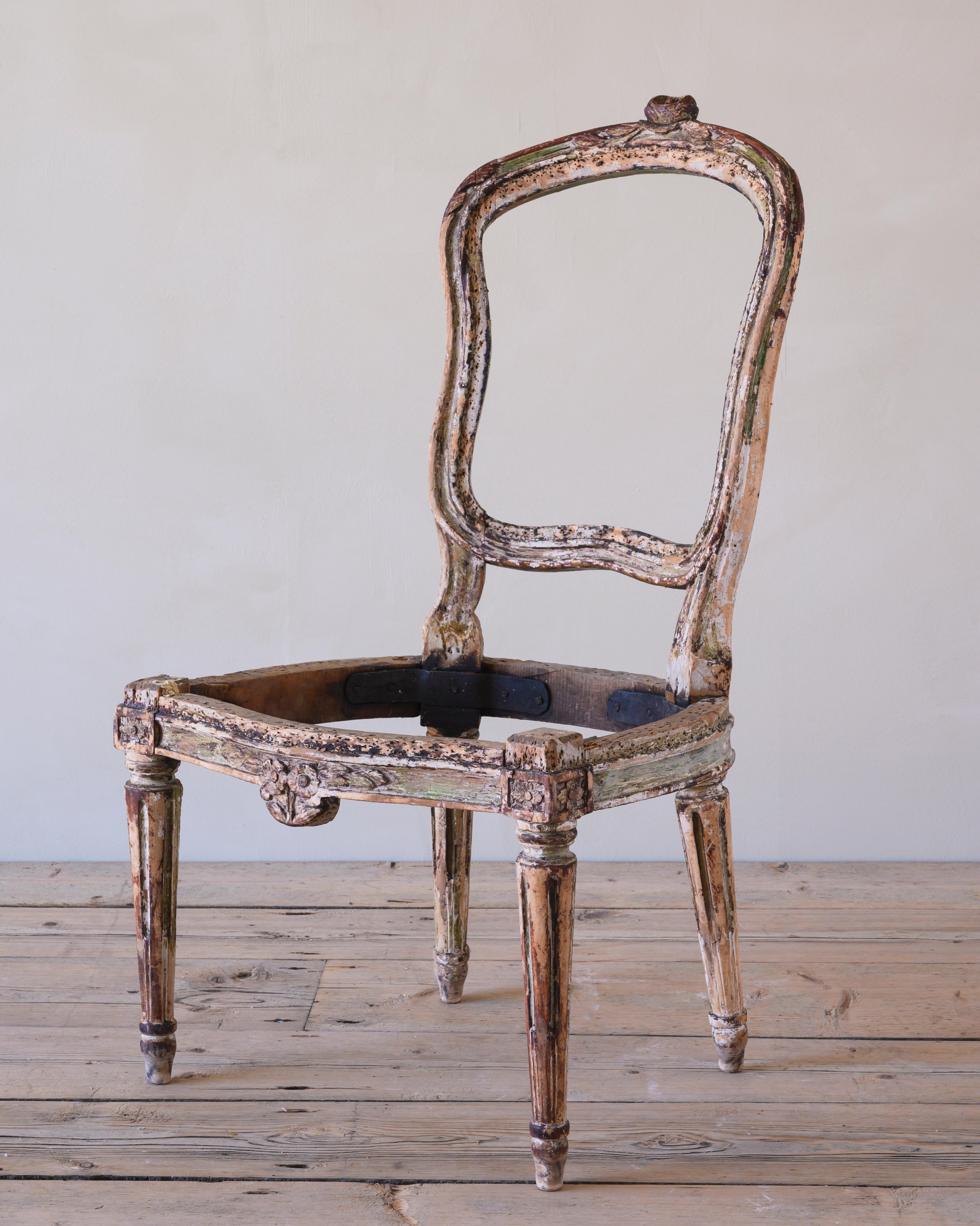 Gustavian 18th Century Swedish Transitional Chair For Sale