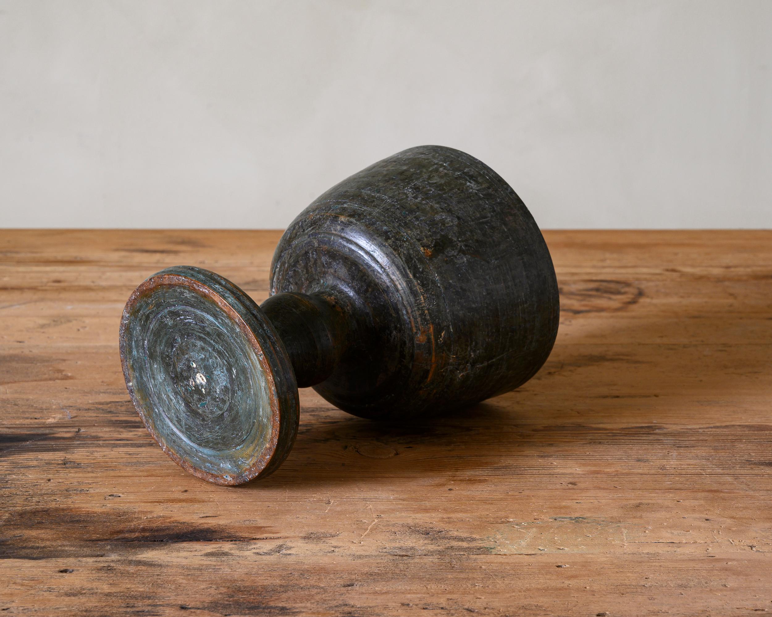 Hand-Crafted 18th Century Swedish Treen Goblet For Sale