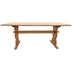 Antique 18th Century Swedish Trestle Dining Table