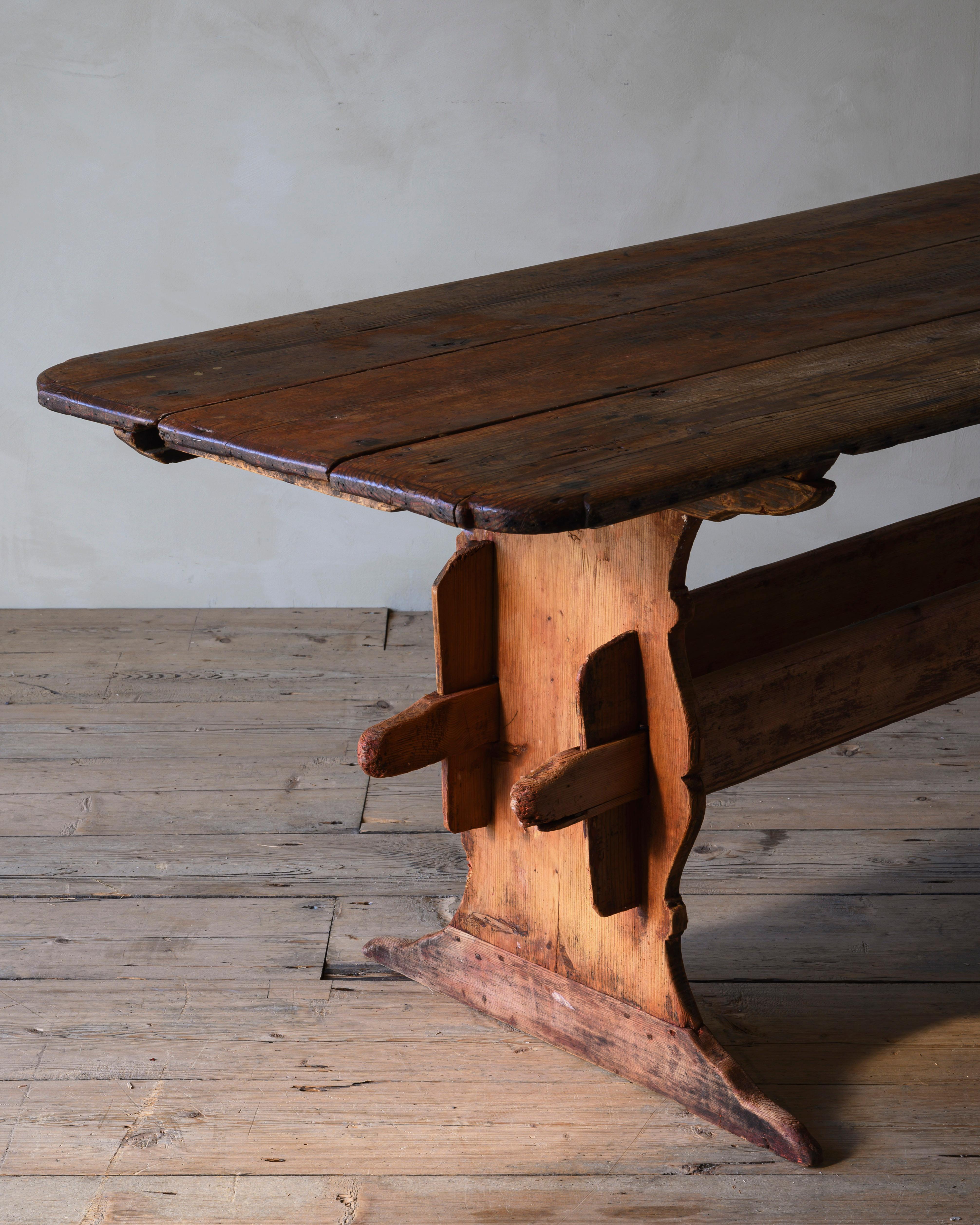 Gustavian 18th Century Swedish Trestle Table