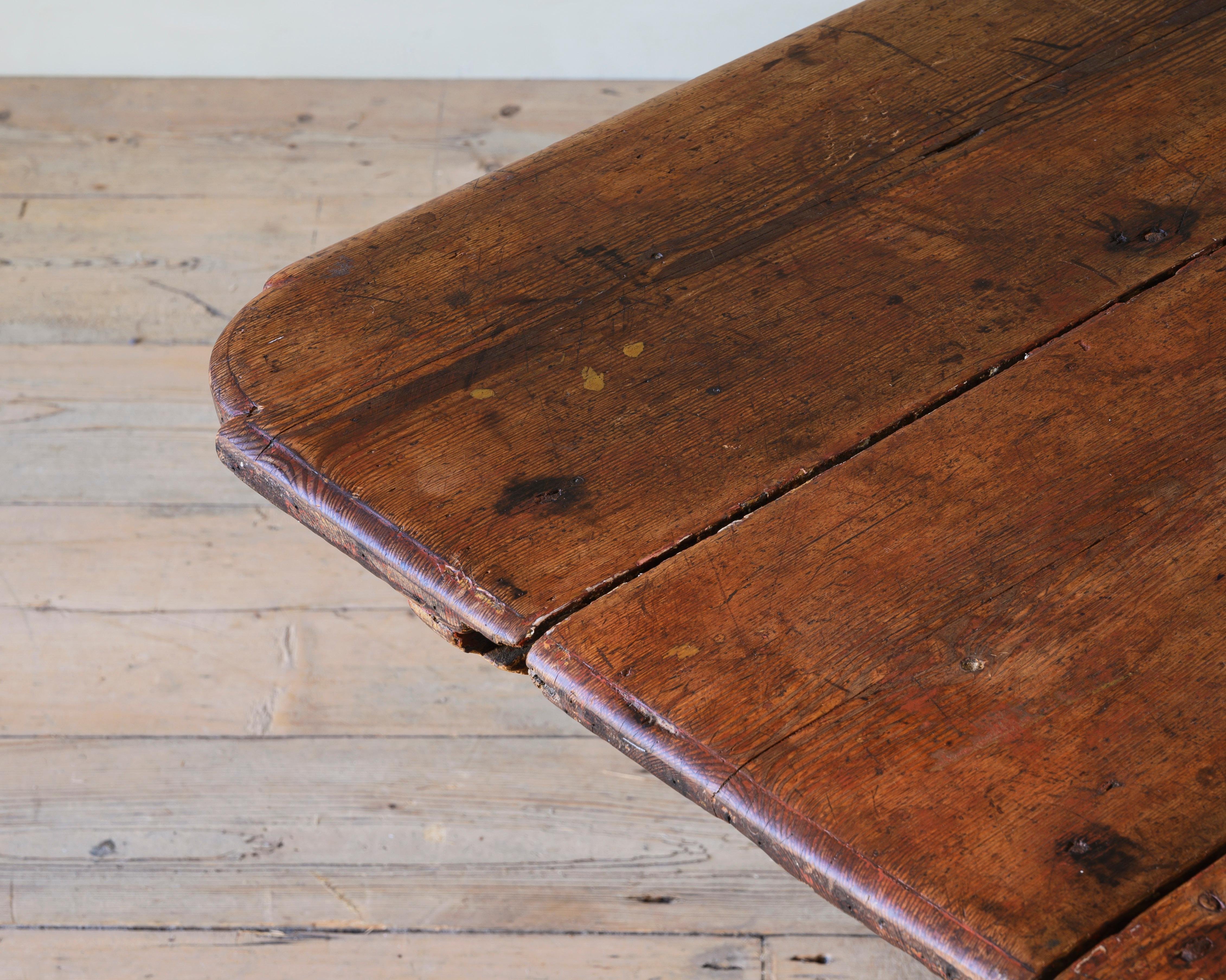 Hand-Crafted 18th Century Swedish Trestle Table