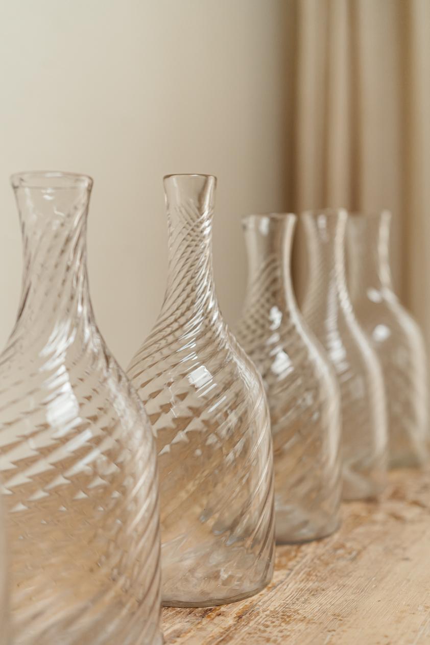 18th Century Swedish Twised Carafes In Good Condition In Brecht, BE